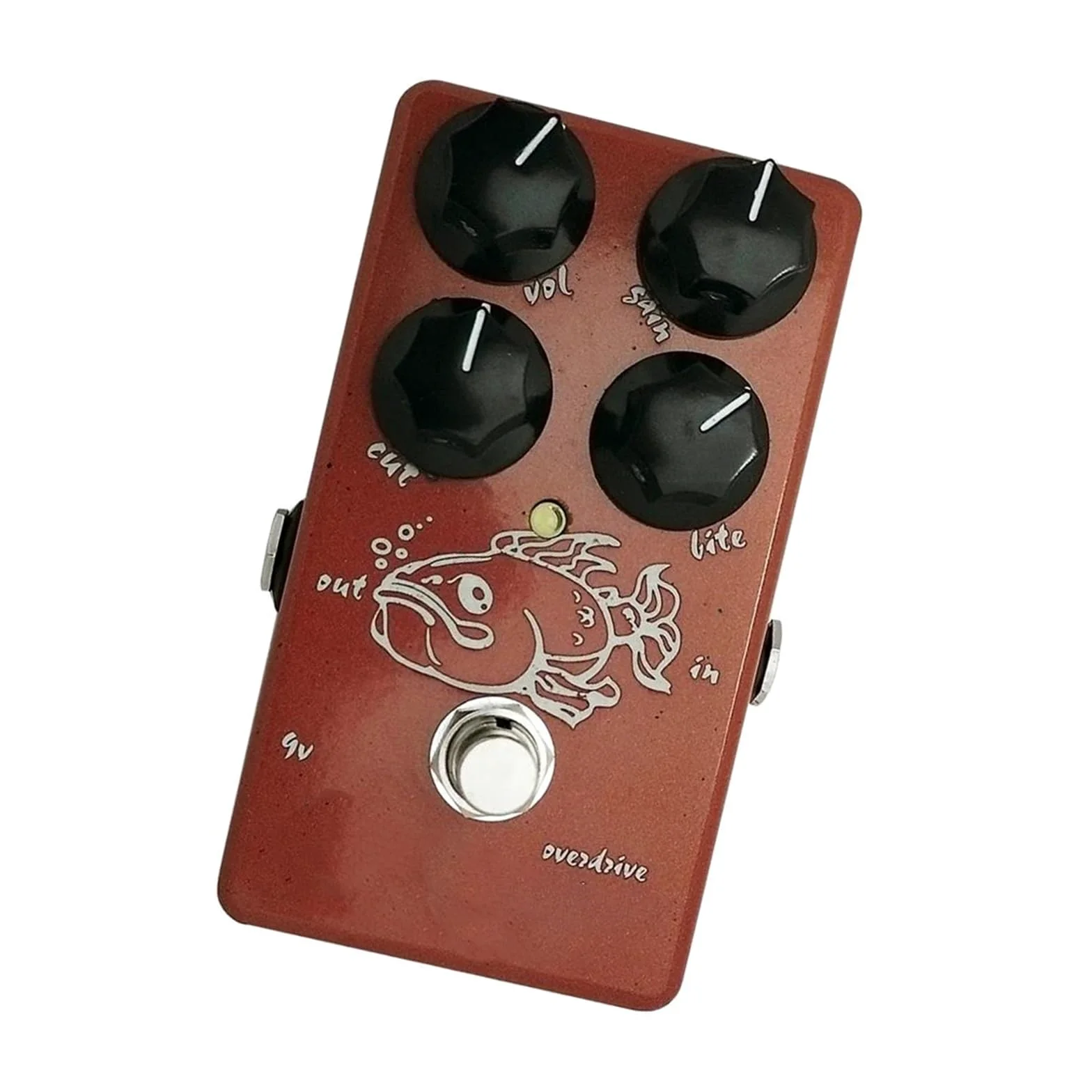 Czerwony Pedał Efektów Gitarowych Overdrive Do Instrumentów Muzycznych