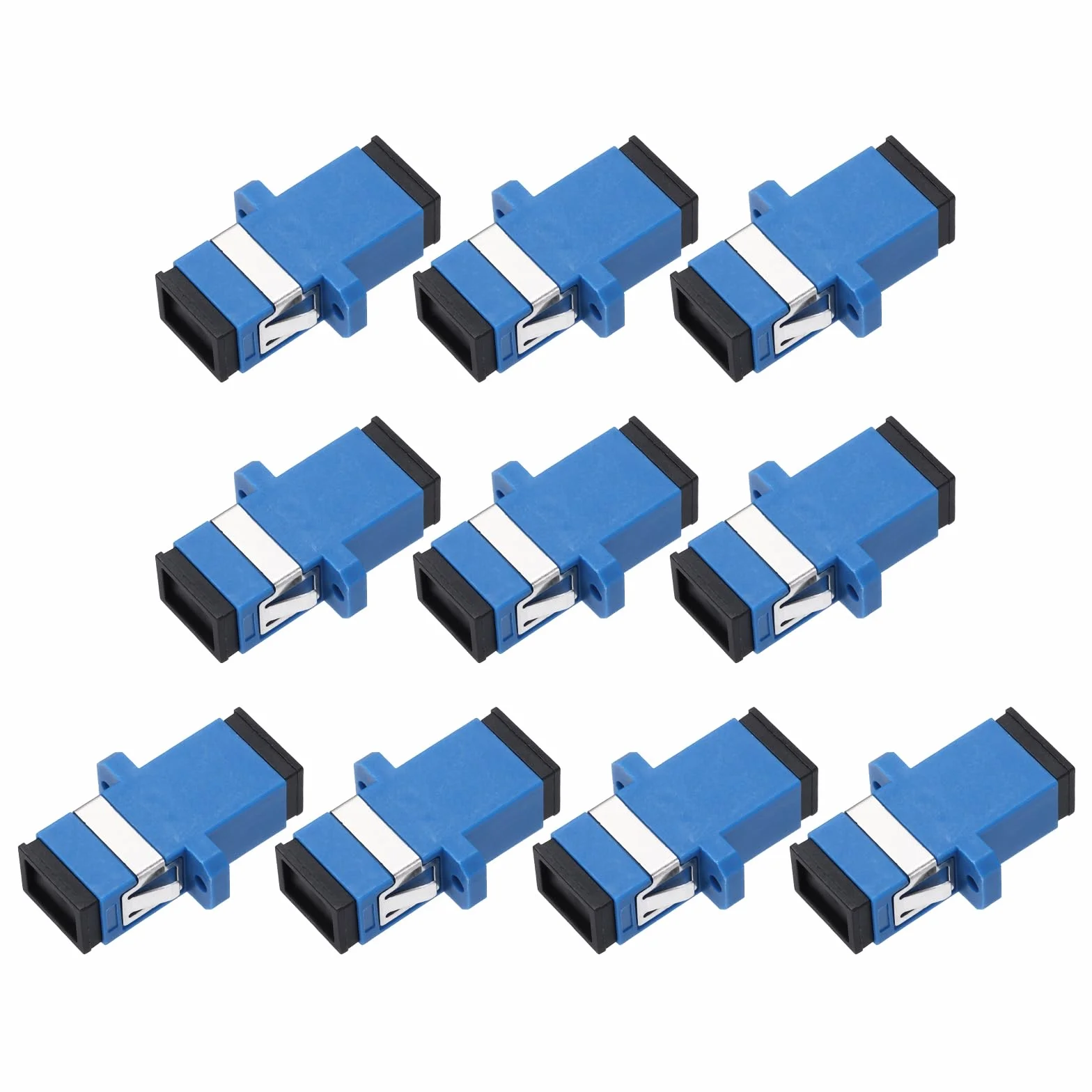 QUARKZMAN Łącznik światłowodowy SC/UPC Single Mode Simplex adapter światłowodowy wtyczka światłowodowa do sieci Internet, opakowanie 10 szt
