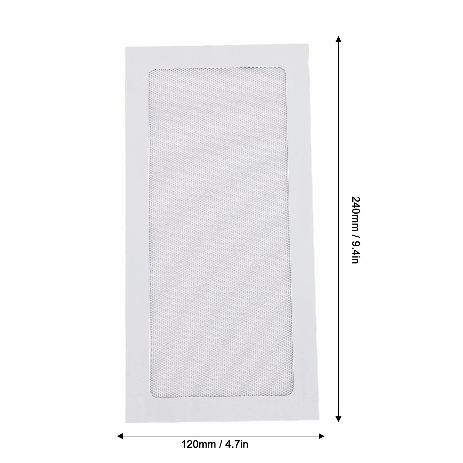 2 szt. PC Grill Siatkowy z ramką magnetyczną Pasek Wentylator Chłodnicy Komputera Filtr Przeciwpyłowy do Obudowy Komputera PC Osłona Przeciwpyłowa z Drobnej Siatki PVC (WHITE)