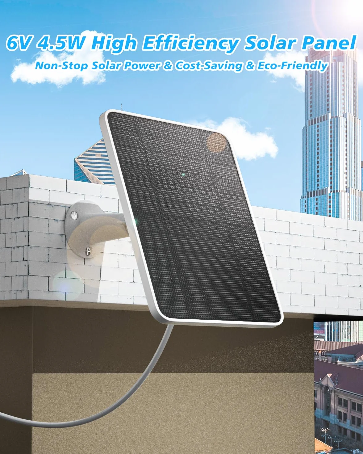 Ładowarka do paneli słonecznych kompatybilna z kamerą bezpieczeństwa Arlo Ultra/Ultra 2/Pro 3/Pro 4/Pro 3 Floodlight, 5 V, 4 W, ładowanie paneli słonecznych, IP65, odporna na warunki atmosferyczne, 3