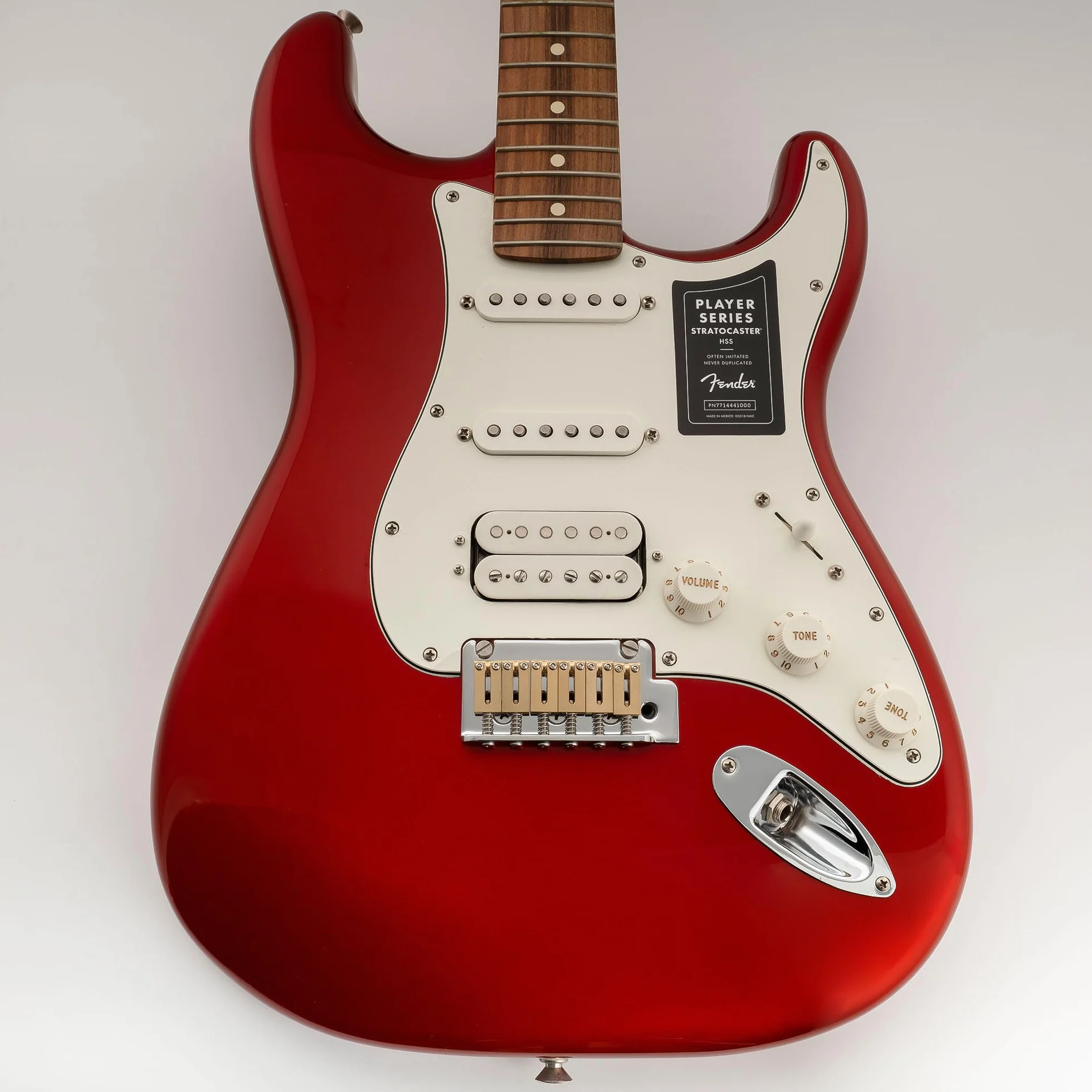 Musiclily Ultra 10,5mm Mosiężne Siodełka Modern Style do Gitary Elektrycznej typu Strat/Tele, Oryginalny Kolor(6 szt.)
