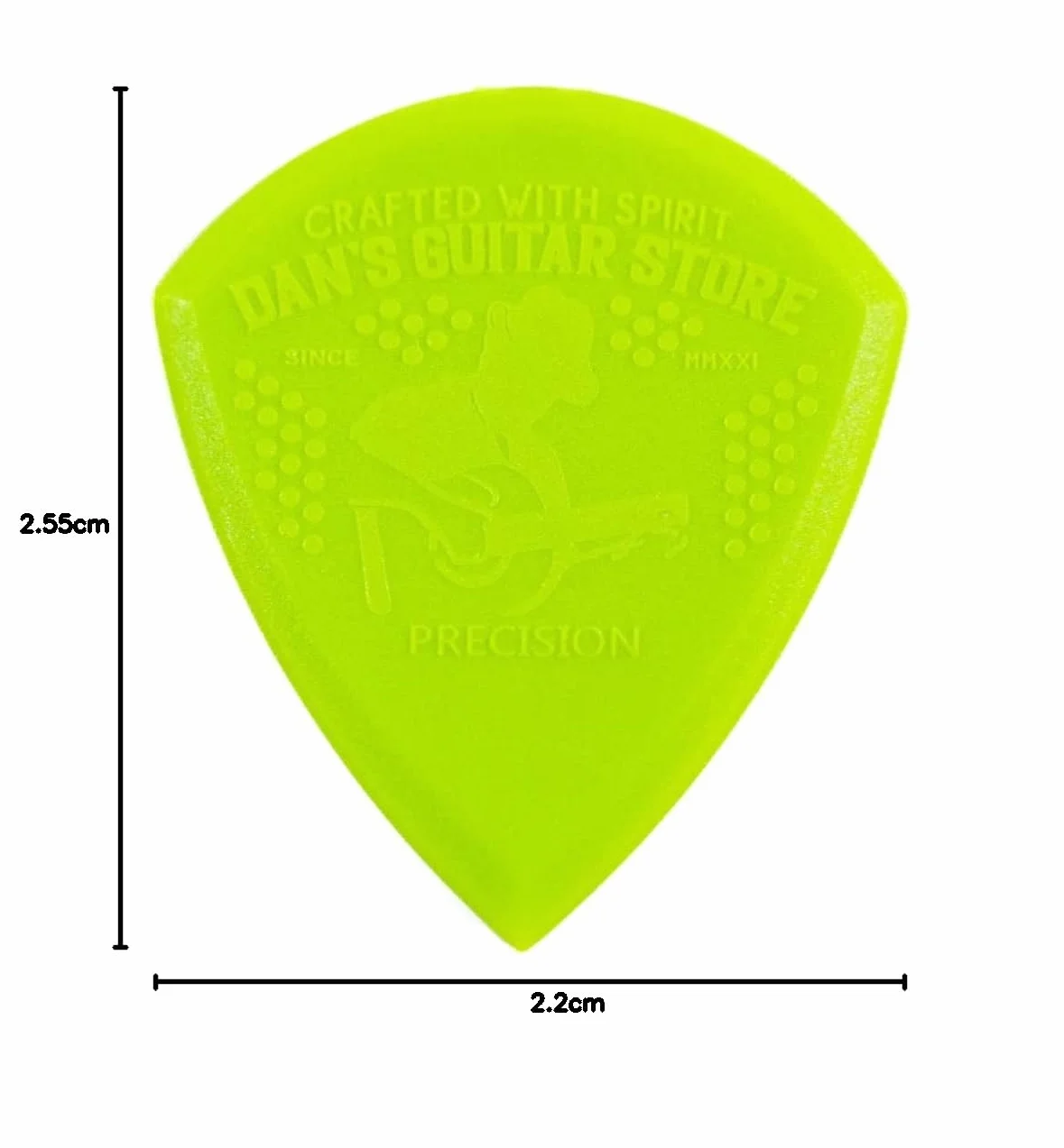 Dan's Guitar Store The Precision Pick Mini – zestaw 10 sztuk – wysokiej jakości High Grip Extra Precision High Visible kostki do gitary