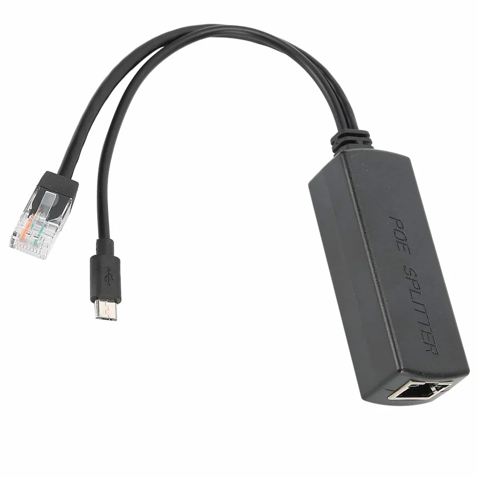 Moduł Zasilacza Rozdzielacza POE Odpowiedni do Tabletu, Standardowy Kabel Separujący USB 48 V do 5 V, Adapter POE Obsługuje Niechciane Zasilanie 48 V Przez Ethernet