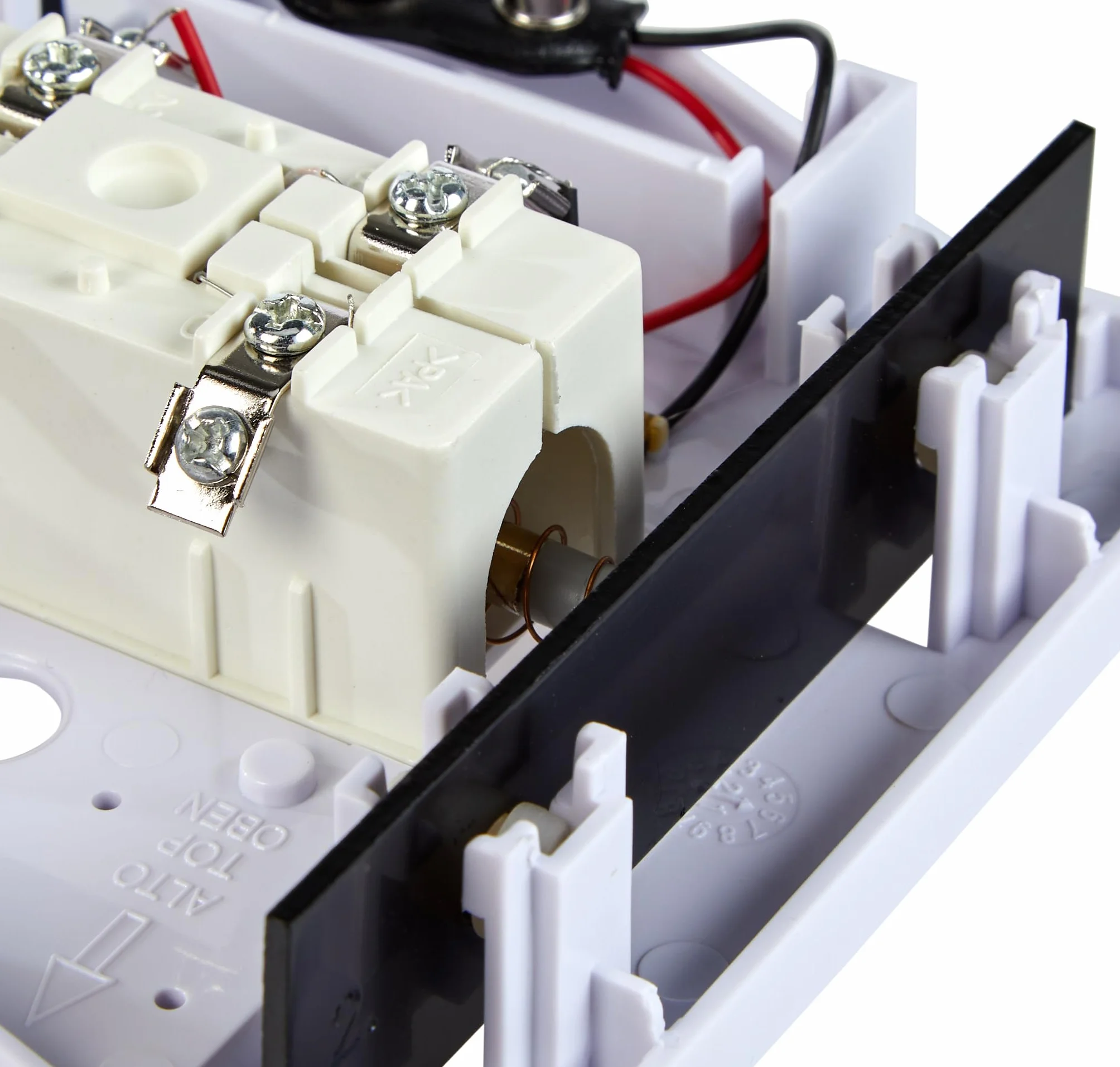 UNITEC Dwudźwiękowy gong Luna, szklany blat, okablowany na stałe, 83 dB, 8 do 12 V prądu zmiennego lub blokada 9V, biały