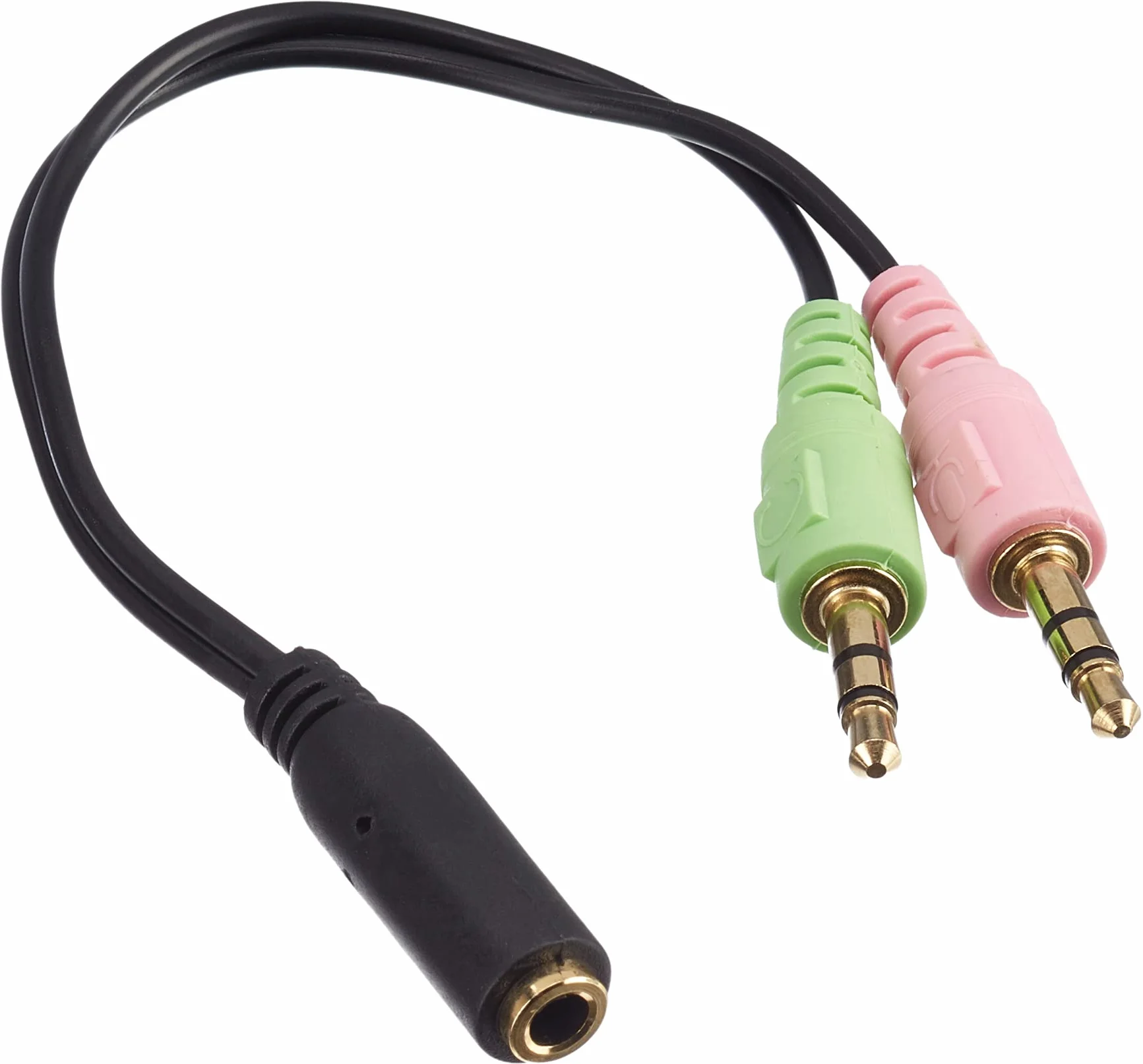 adpatare 14021 kabel adapterowy do telefonu komórkowego/zestawu słuchawkowego do smartfona 4-biegunowe gniazdo TRRS do złącza PC/notebooka 2 oddzielne wtyczki