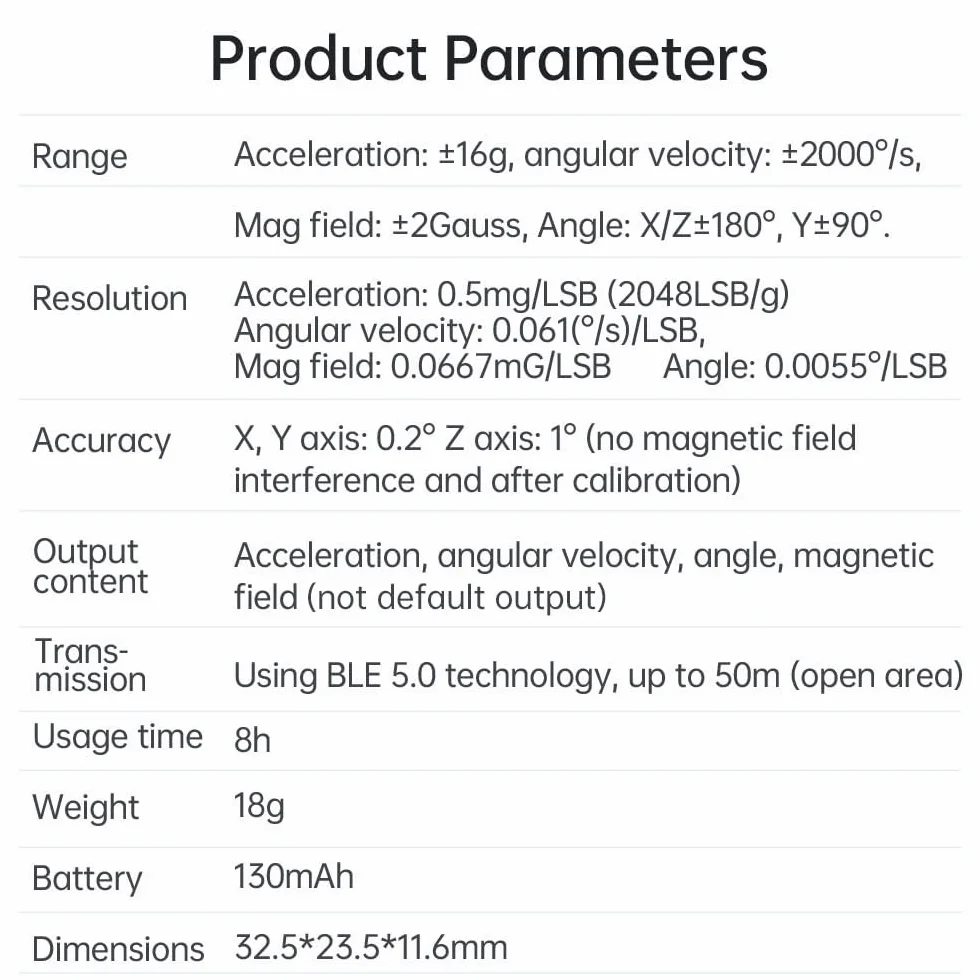WT901BLECL Bluetooth BLE 5.0 50 m niskie zużycie energii IMU 9-osiowy czujnik nachylenia, 3-osiowy kąt nachylenia (Roll Pitch Yaw) przyspieszeniomierz żyroskop magnetyczny MPU9250 oferta PC Softwre/Android App