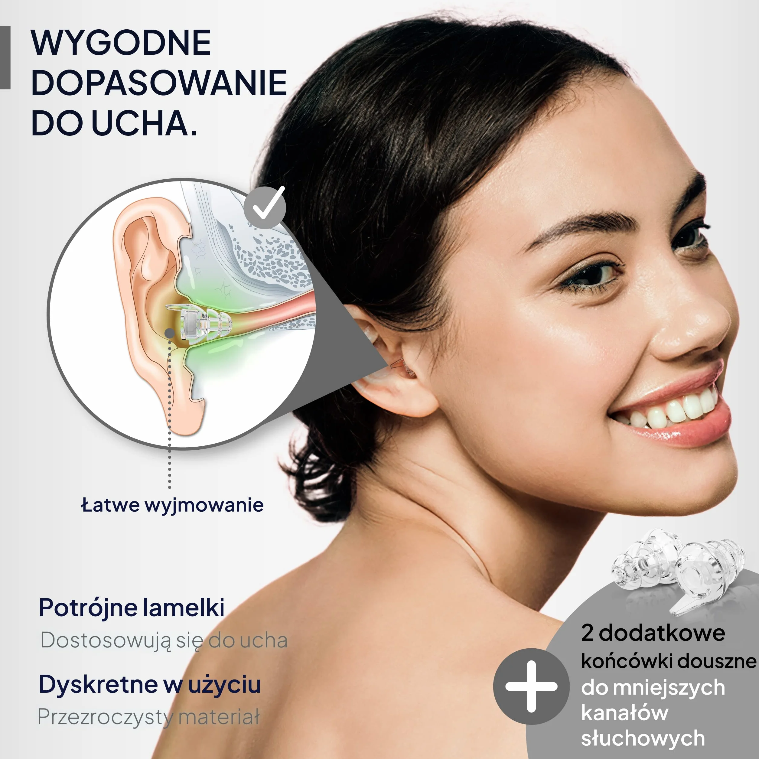 Senner MusicPro - ochronniki słuchu na festiwale, koncerty i dyskoteki, aluminiowy pojemnik, przezroczysty/przezroczysty - zatyczki do uszu/ochrony słuchu dorośli