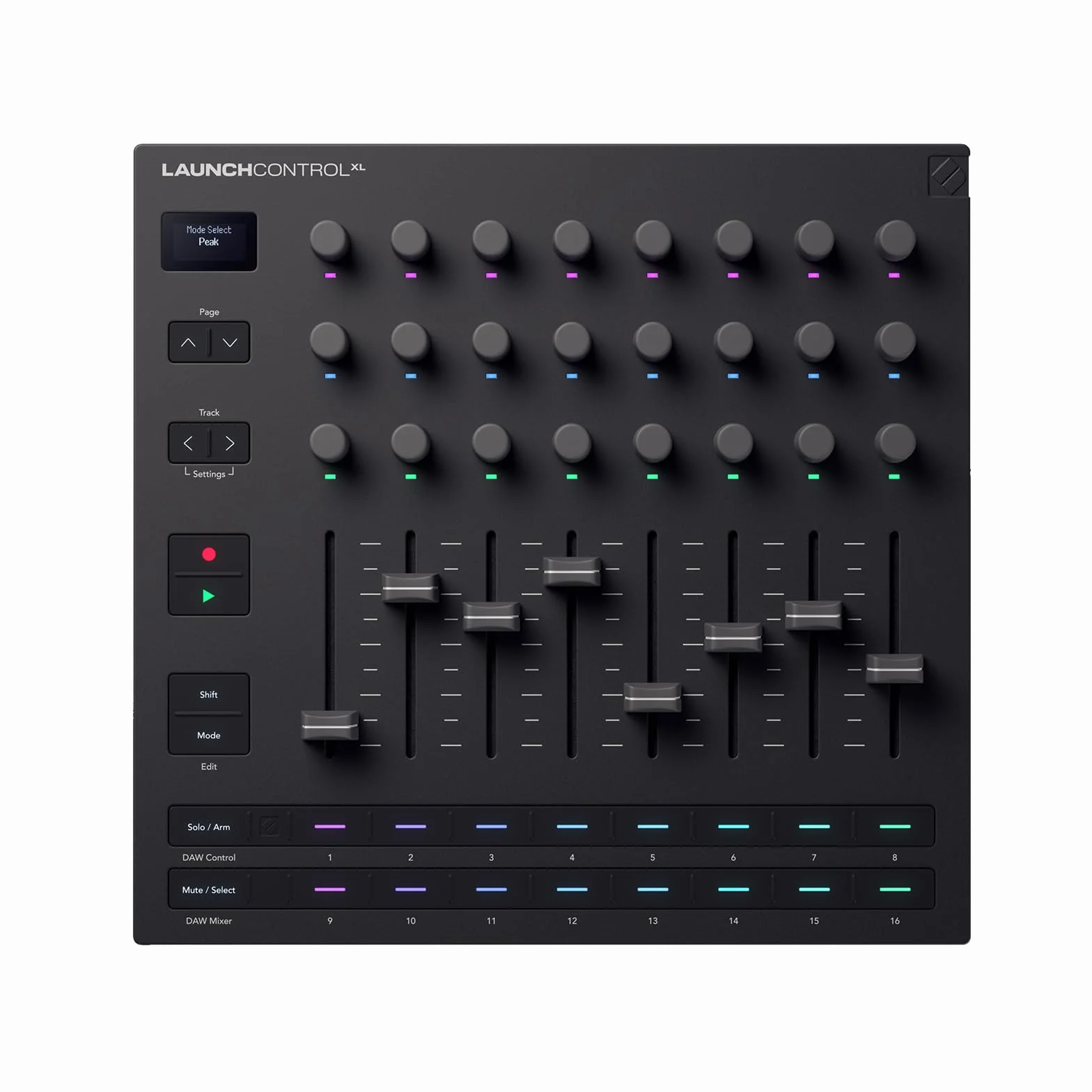 Novation Launch Control XL 3 – zasilany przez USB kontroler i mikser MIDI do integracji z DAW i sprzętem z 8 tłumikami, 24 koderami, 5-pinowymi złączami MIDI i oprogramowaniem muzycznym