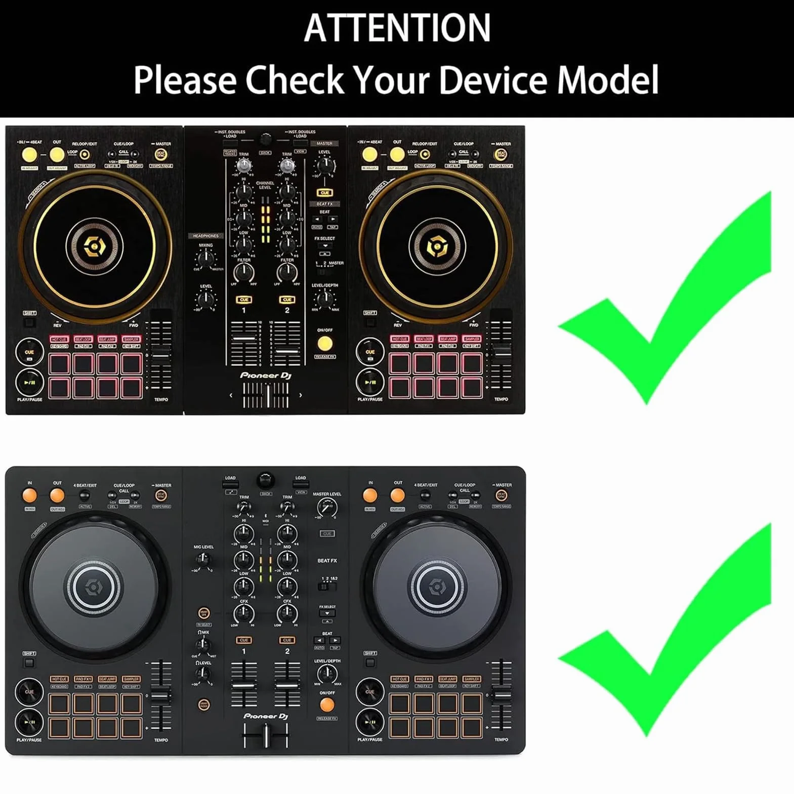 Bewinner DJ Controller Case for Pioneer DDJ FLX4, Wyściełana Torba Przenosząca z pianką pochłaniającą Wstrząsy, Jasna Podszewka Wnętrza, Regulowane Paski Bezpieczeństwa (50 * 30 * 8 cm)