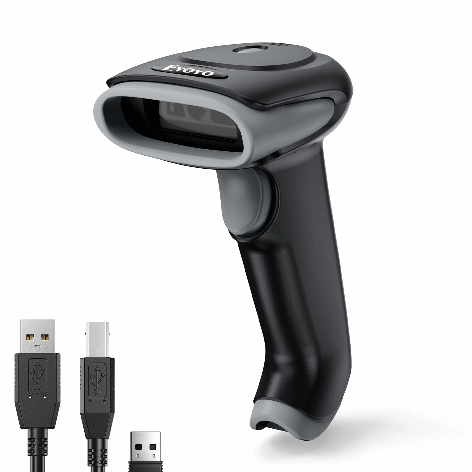 Eyoyo Bezprzewodowy skaner kodów kreskowych Bluetooth, ręczny skaner kodów QR 1D, 2D, 3 w 1, kabel USB i bezprzewodowy skaner kodów kreskowych 2,4 G, do tabletów, iPadów z systemem Android, iOS,