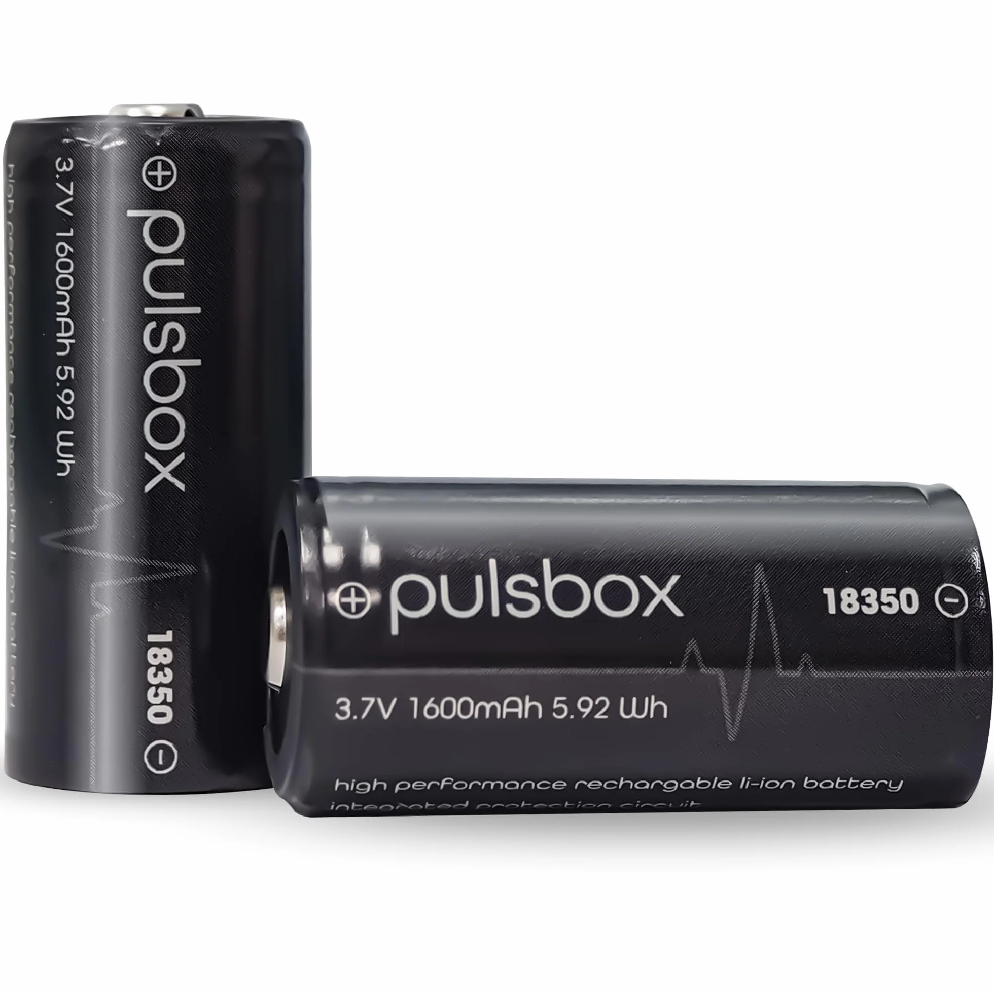 18350 | 18400 akumulator litowo-jonowy 3,7 V 1600 mAh zintegrowany obwód ochronny PCB (podwyższony biegun dodatni)