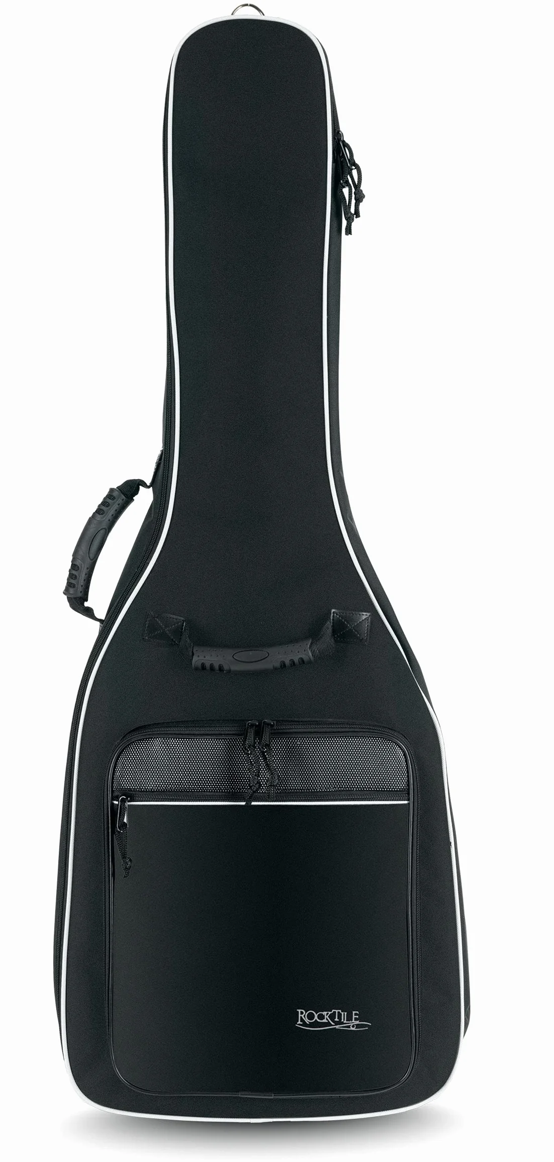 Rocktile Klasyczna torba na gitarę 3/4 i 7/8 (wyściełana torba Gigbag, zestaw plecakowy, 2 kieszenie zewnętrzne), czarna