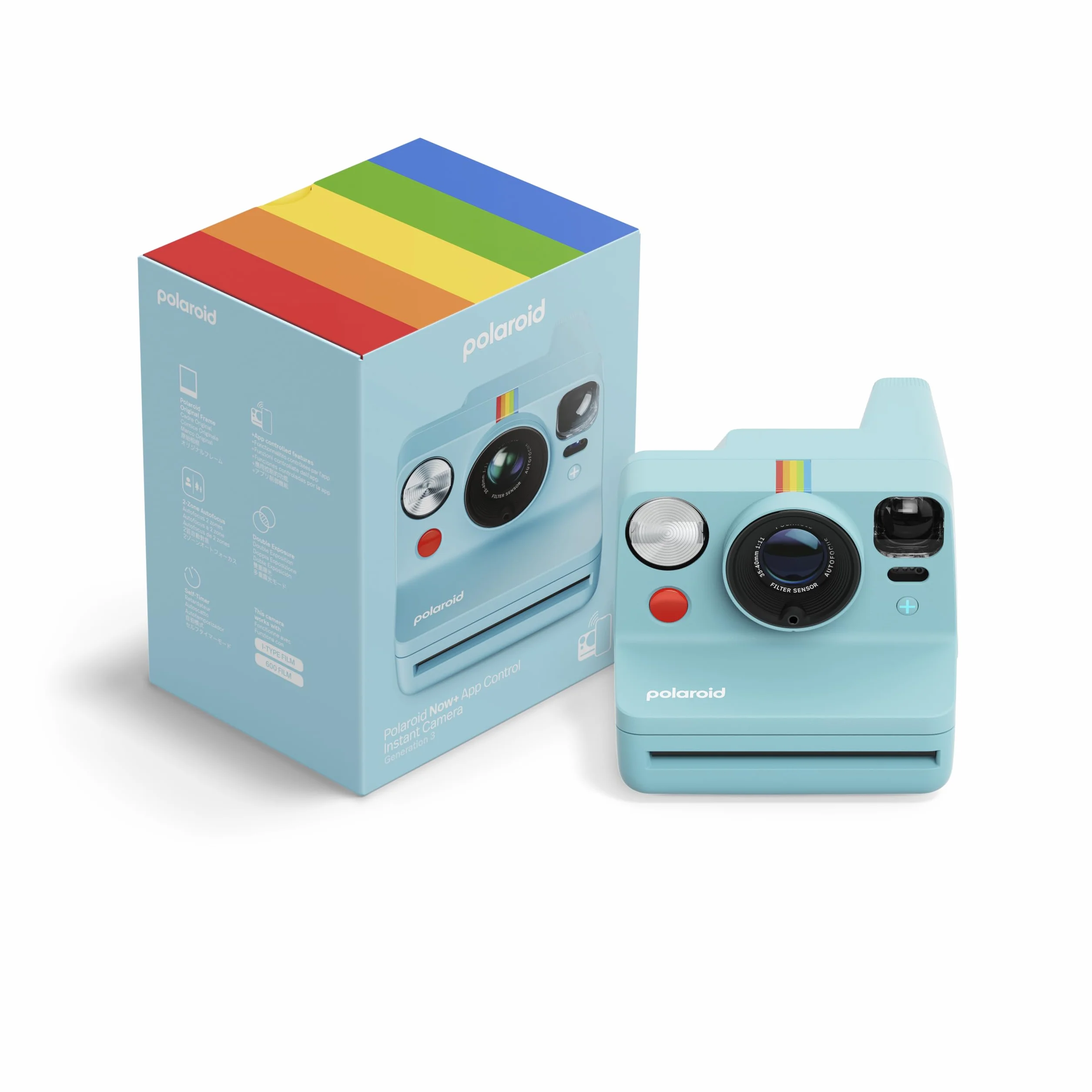 Polaroid - NOW+ Generacja 3 - Aparat natychmiastowy Bluetooth połączony - Arctic Blue (9163)