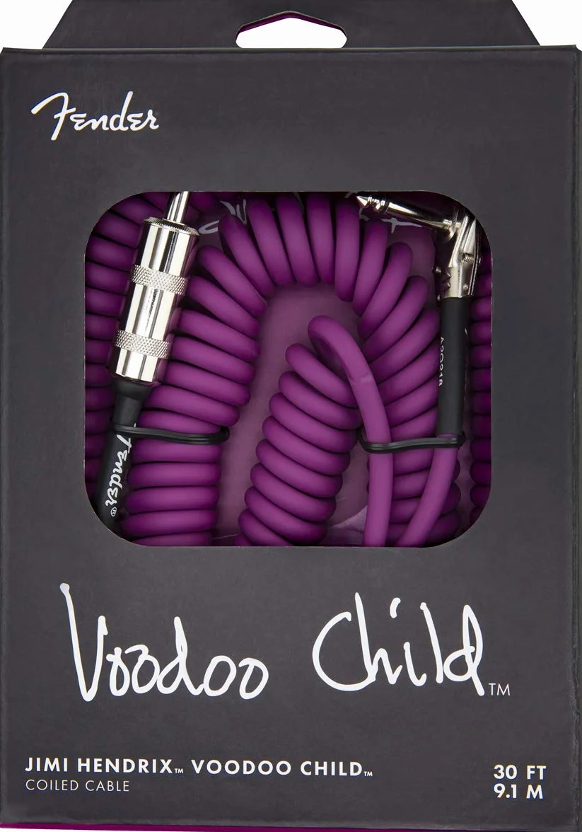 Fender Hendrix™ Voodoo Child™ Cewka instrumentalna kablowa, prosta/kąt, 30', fioletowy