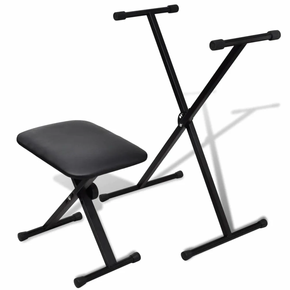 Regulowany statyw pod keyboard z taboretem