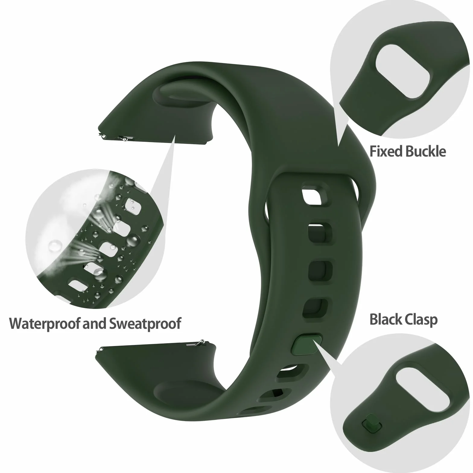 WD&CD 2 szt. Pasek kompatybilny z Xiaomi Redmi Watch 3 Active, wymienna bransoletka silikonowa sportowa