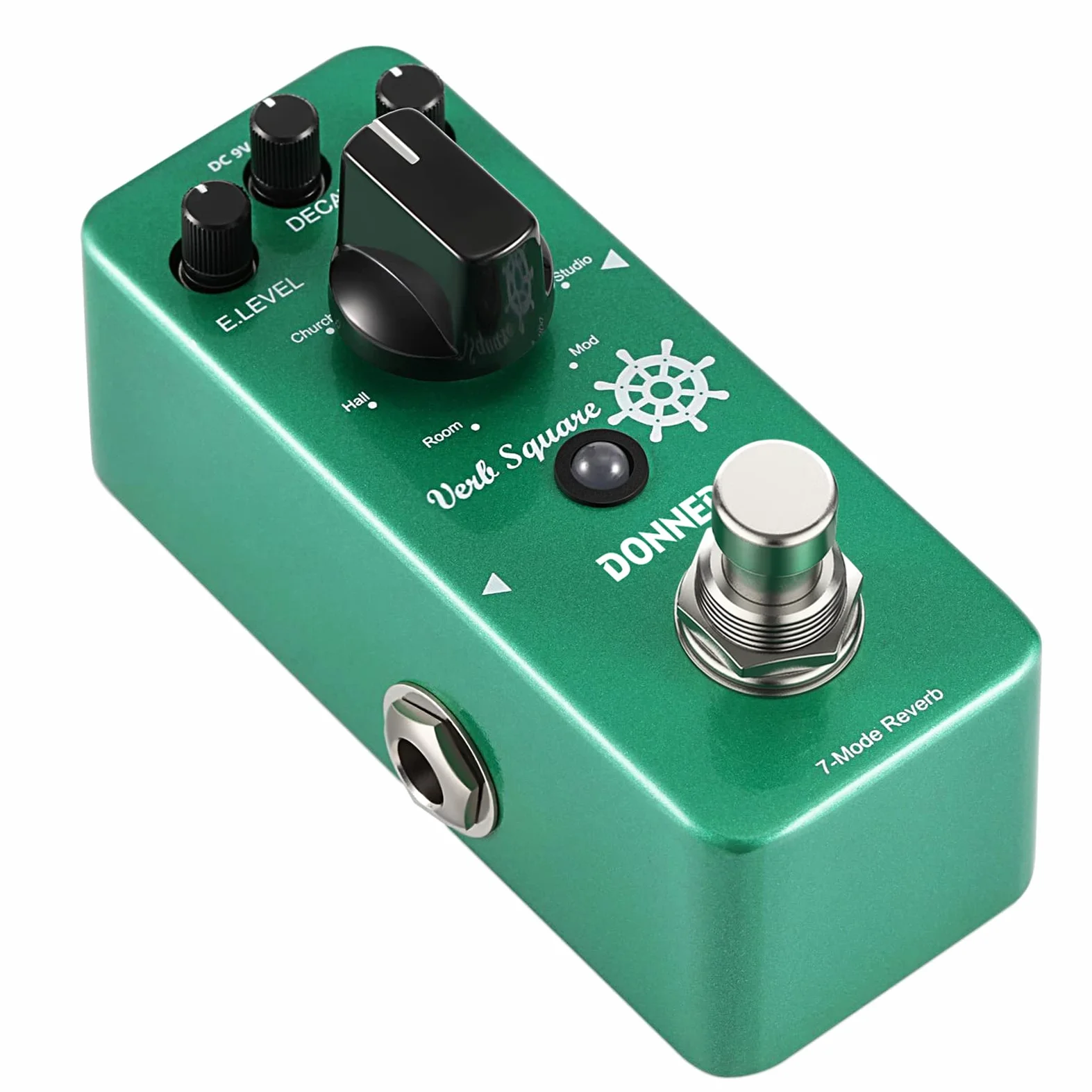 Donner Reverb gitarowy, czasownik kwadratowy cyfrowy pogłos 7 trybów pokoju, hol, kościół, wiosna, płyta, studio, mod, True Bypass
