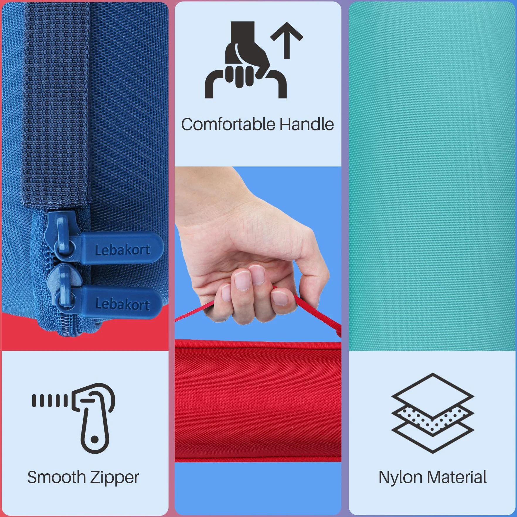 Lebakort Twarde etui kompatybilne z JBL Flip 7/6/5/4 wodoodporny przenośny bezprzewodowy głośnik Bluetooth czerwona obudowa