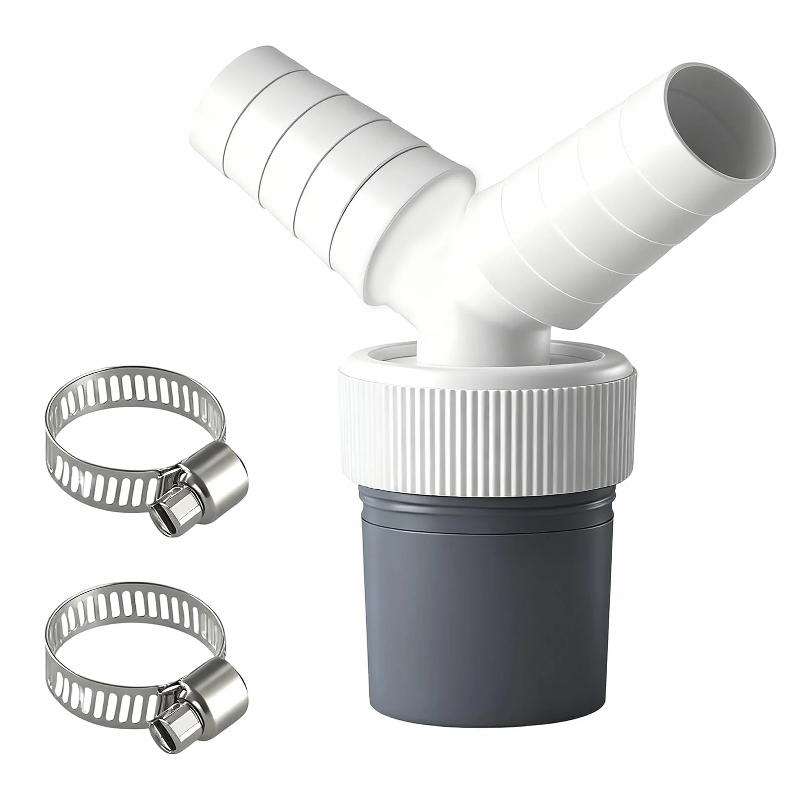 Ablau adapter do pralki, podwójne przyłącze pralki, z wejściem Ø 19-24 mm i wyjściem Ø 40 mm, wodoszczelny, łatwy montaż