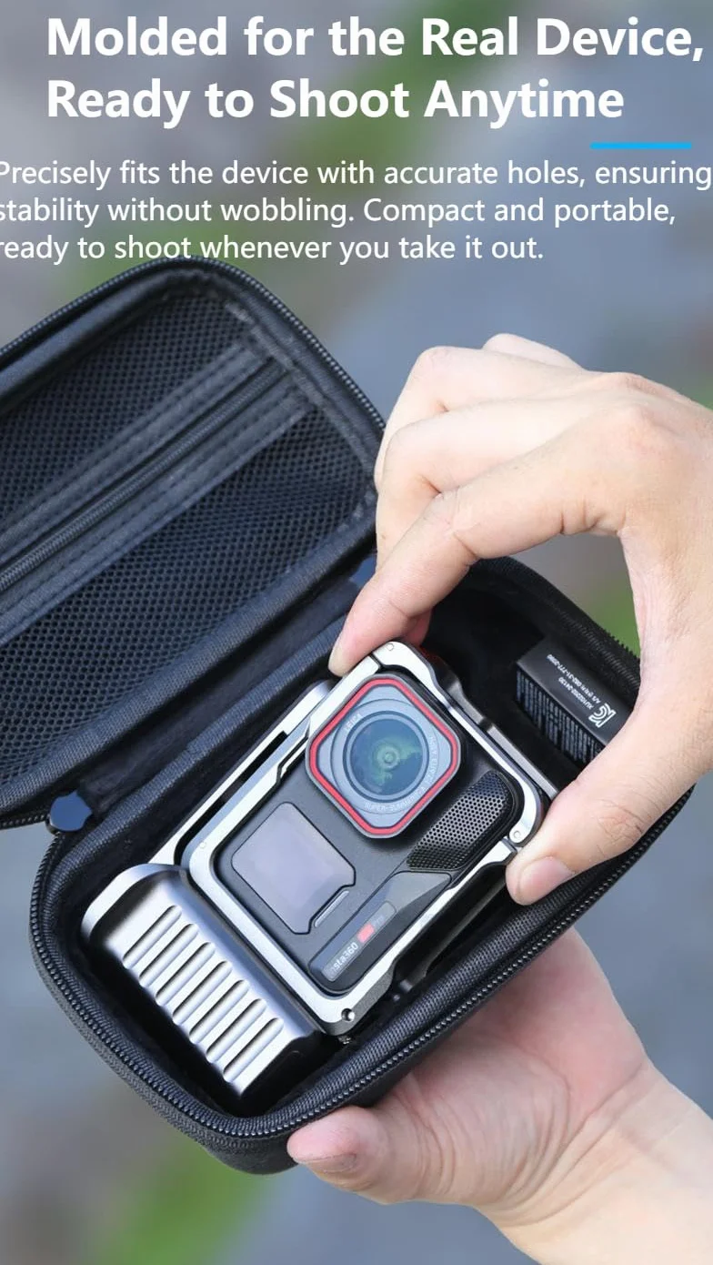 Futerał do Insta.360 Ace Pro 2 Xplorer – wodoodporny, odporny na wstrząsy, kamera do przechowywania, uchwyt, baterie i adapter szybkiego zwalniania