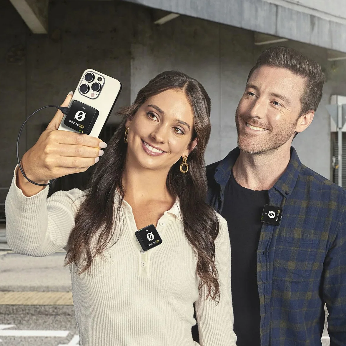 RØDE Wireless ME Dual Set - Ultrakompaktowy bezprzewodowy system mikrofonów z GainAssist, zasięgiem 100 m do filmów, wywiadów i treści (Czarny)