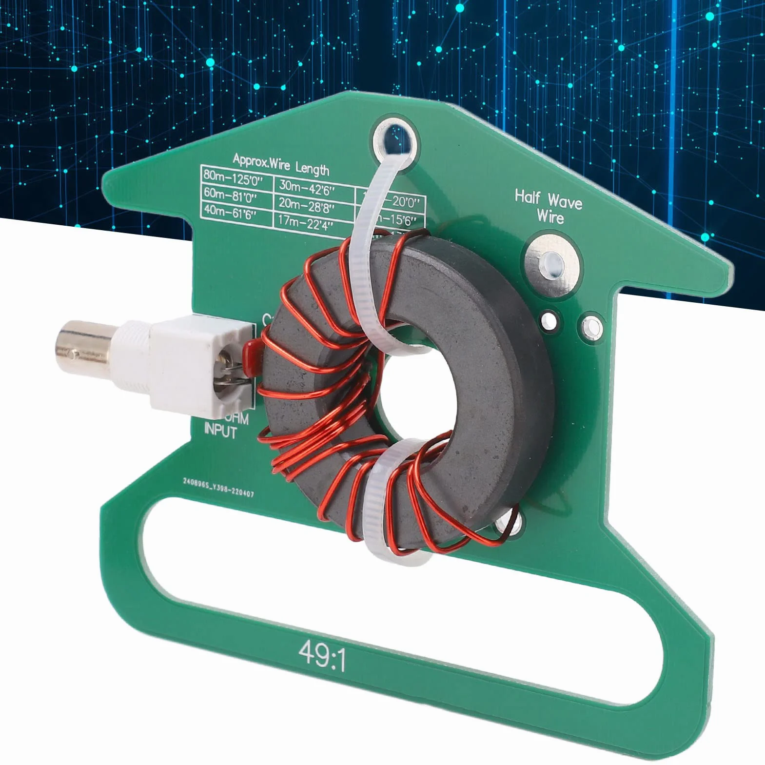 Antena Balun do PCB Balun 50W Znamionowa Moc CiąGła 5-35MHz 49:1 Zamiana