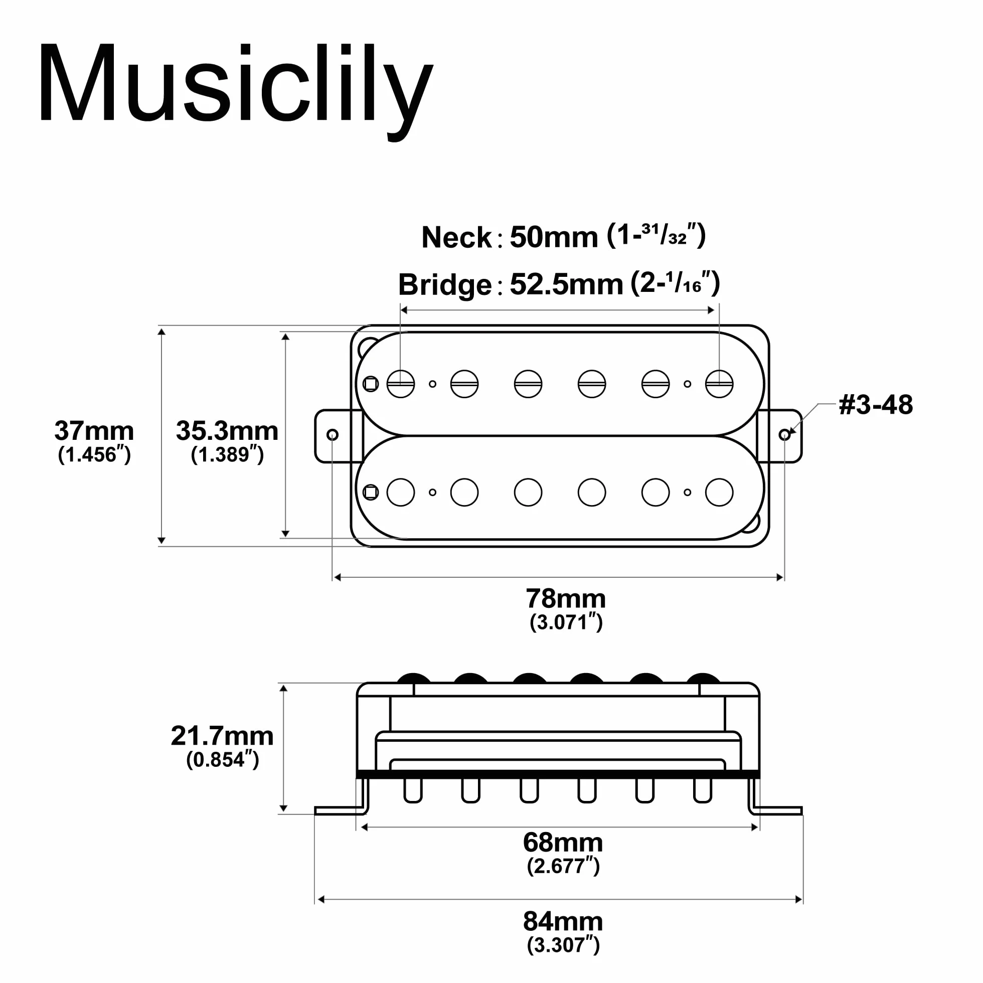 Artec VH-Rock Odsłona Alnico 5 Przetwornik Humbucker Neck Bridge Pickup Set do Gitary Elektrycznej, Czarny