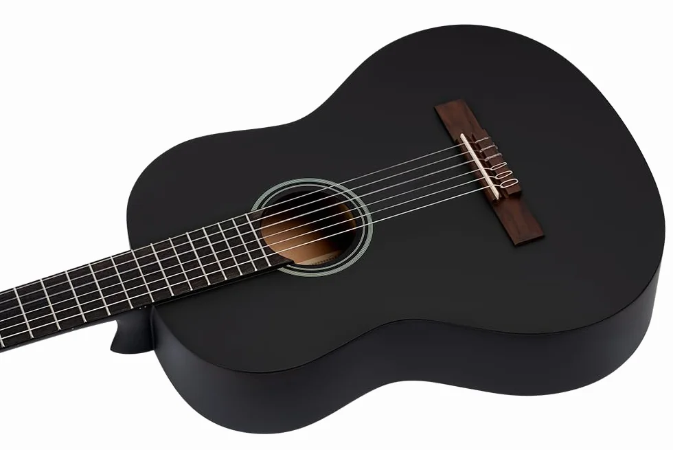 Ortega Guitars Gitara Klasyczna Czarna Rozmiar 4/4 - Seria Student - katalpa/świerk (RST5MBK)