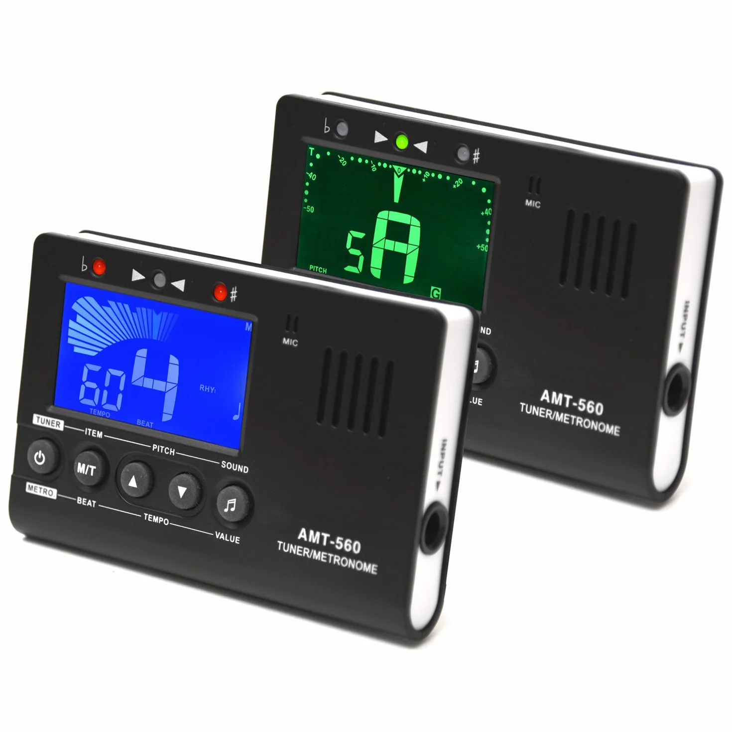 (AMT-560) Agregator + metronom + generator dźwięku. Multiinstrument elektroniczny z 4 opcjami tuningu: z zaciskiem (dowolny instrument), poprzez bezpośrednie połączenie (instrumenty