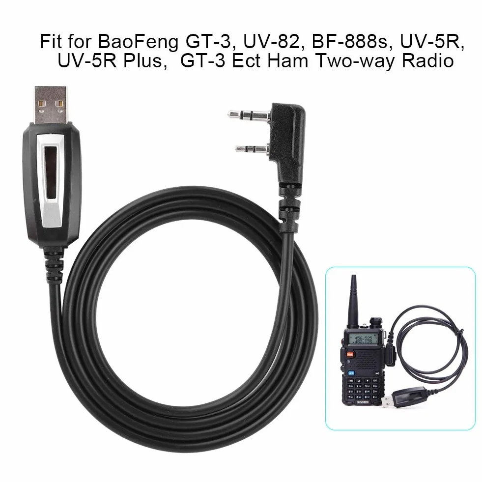 Dla GT-3 UV-82 BF-888s Kabel do Programowania Radia Walkie-talkie
