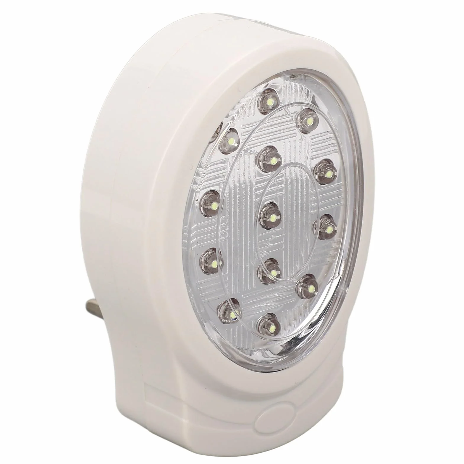 AC110‑240V Awaryjna LED ABS 2W Zimna Biel 2 Biegi Lampka Awarii Zasilania Możliwość ładowania Podłącz lampkę Awarii Zasilania (Wtyczka UE)