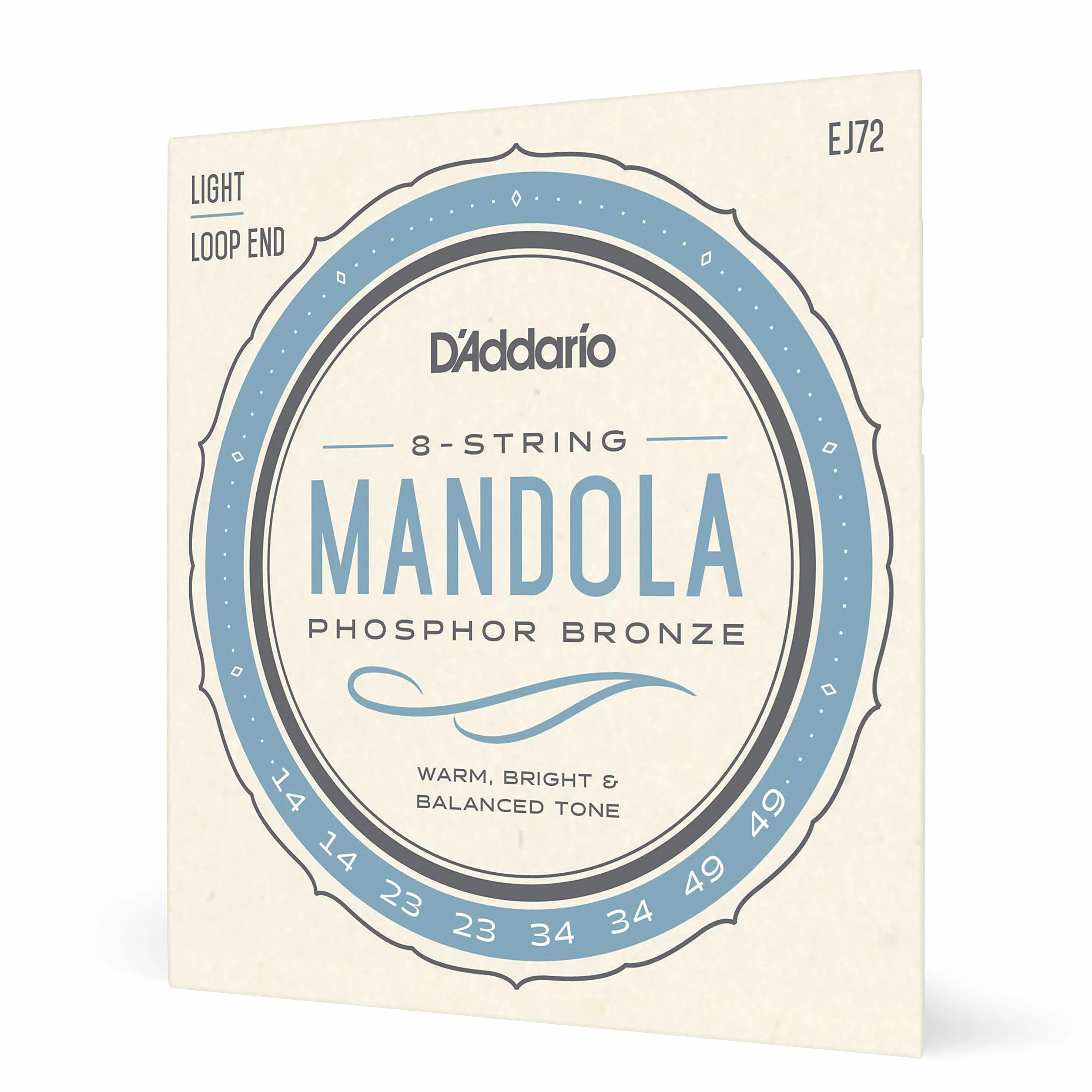 D'Addario EJ72 lekkie 14-49 struny mandoli - brąz fosforowy