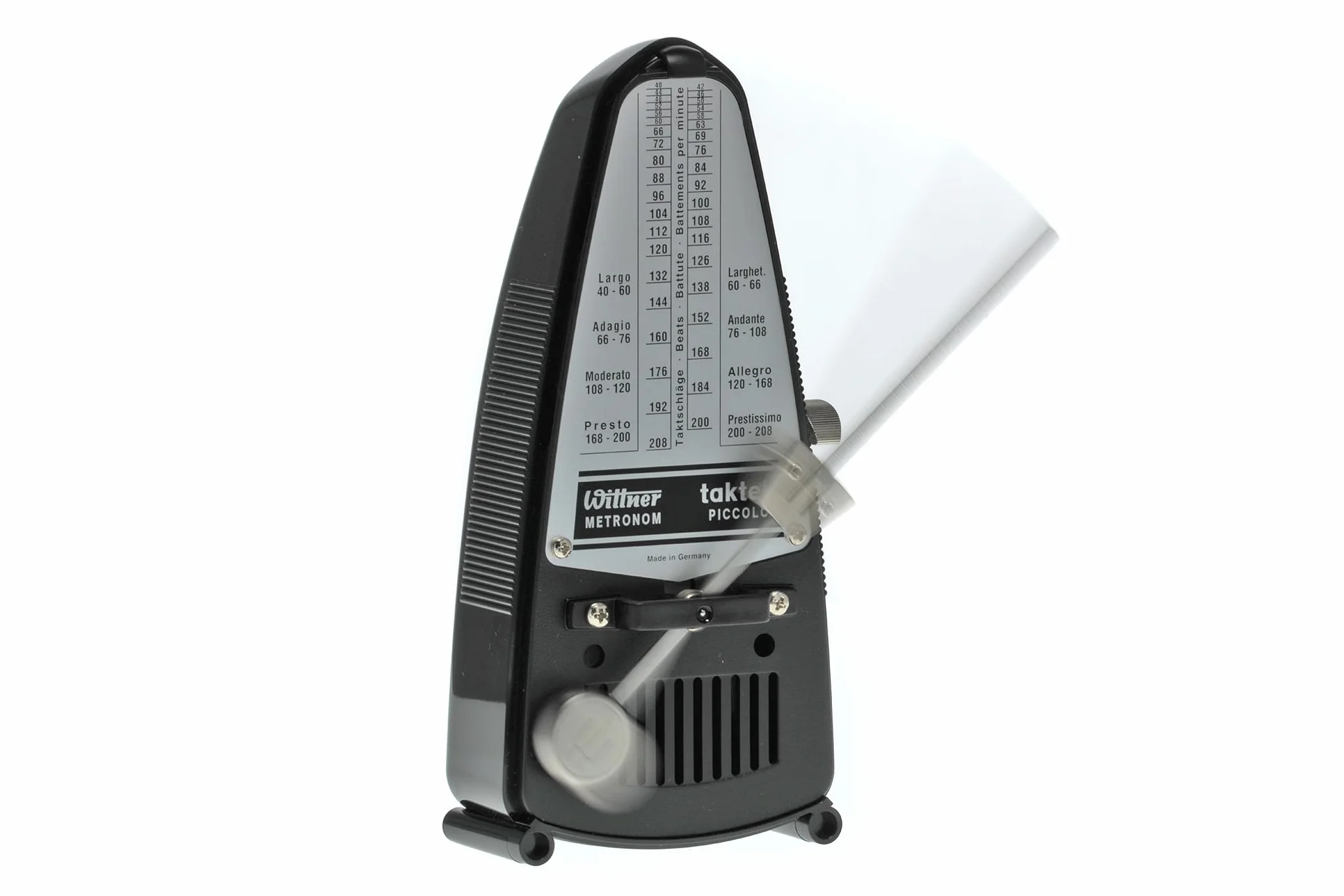 Wittner Piccolo Seria 830 Metronom Mechanizm Nakręcany Czarny