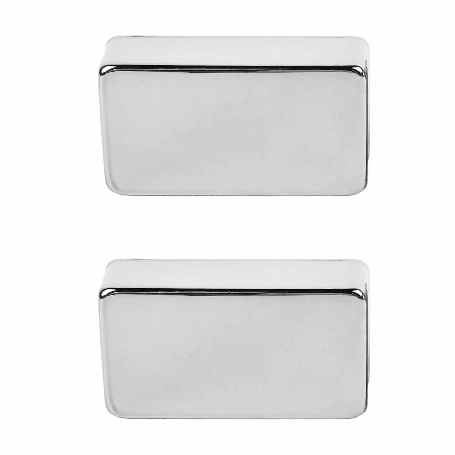 Brass Humbucker Pickup Covers | Sealed Design Blocks Particles/Interference | Dual Coil Electric Guitar Pickup Cover | Easy Installation for Many Guitars (Srebrny)