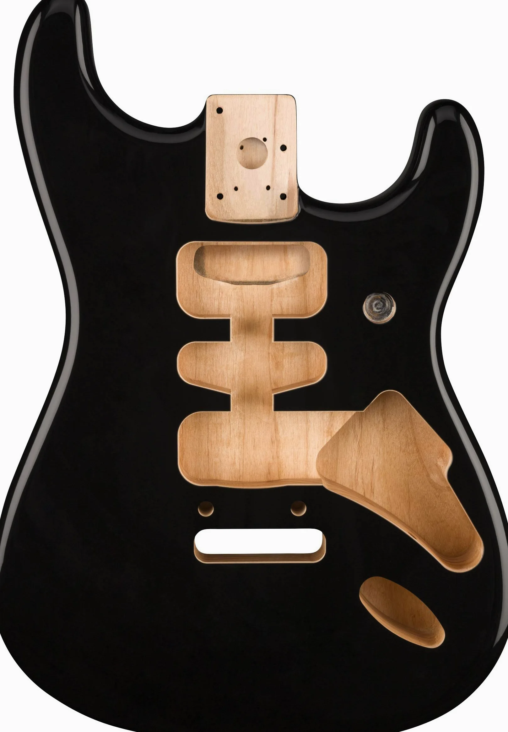 Fender Seria Deluxe Stratocaster® HSH Alder Body 2-punktowy uchwyt mostkowy, czarny