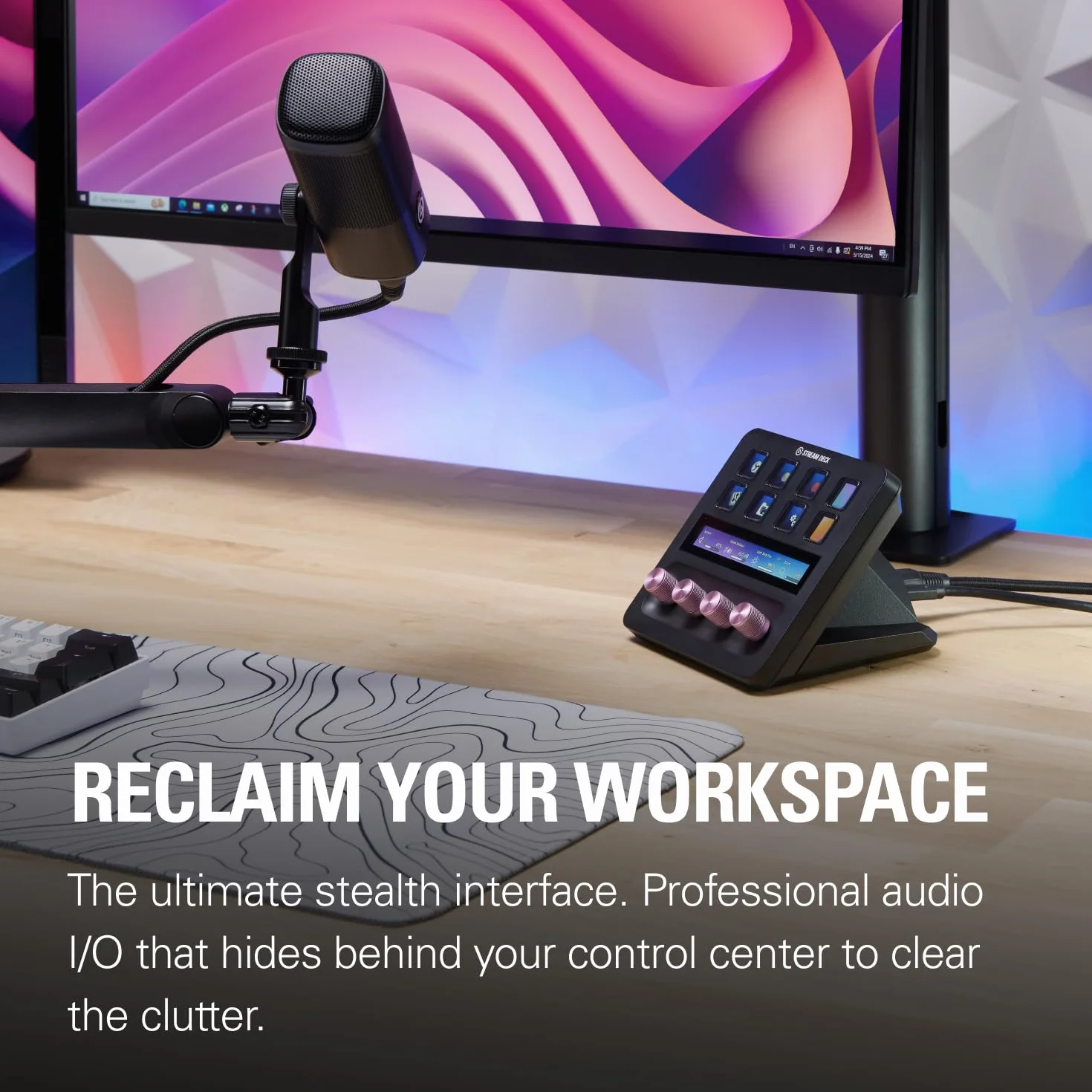 Elgato XLR Dock MK.2 - Interfejs audio do Stream Deck +, wzmocnienie 80dB, zasilanie Phantom, Clipguard 2.0, efekty DSP, USB-C, współpracuje z dowolnym mikrofonem XLR