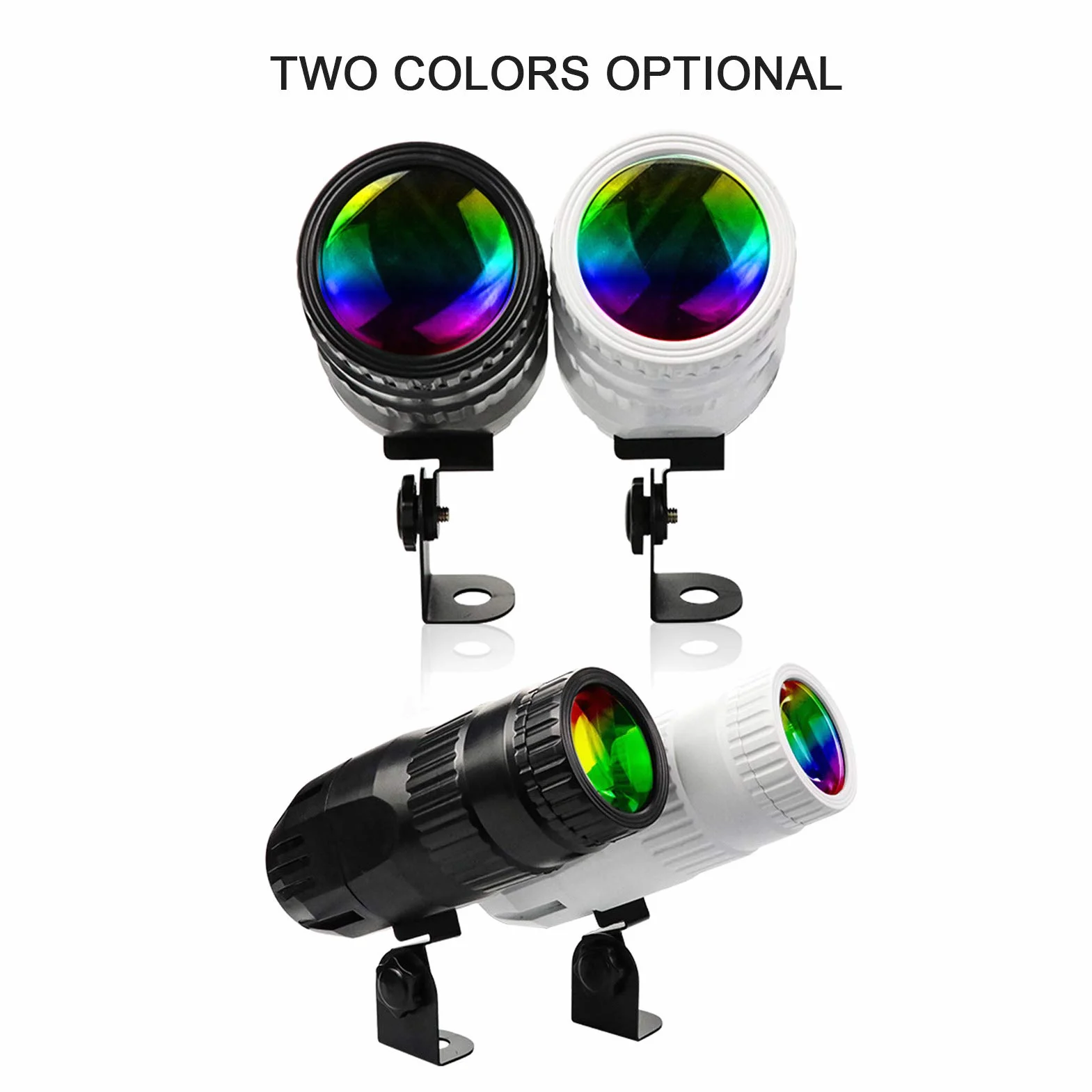 Lixada Pinspot Mini reflektor LED RGBW z pilotem zdalnego sterowania czarny