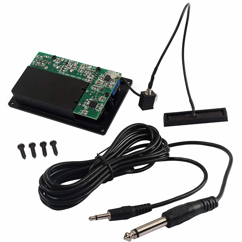 Alnicov Black Electric Violine Silent EQ przetwornik muzyczny piezo z otworem wtykowym kabel skrzypce strój części instrumentów strunowych