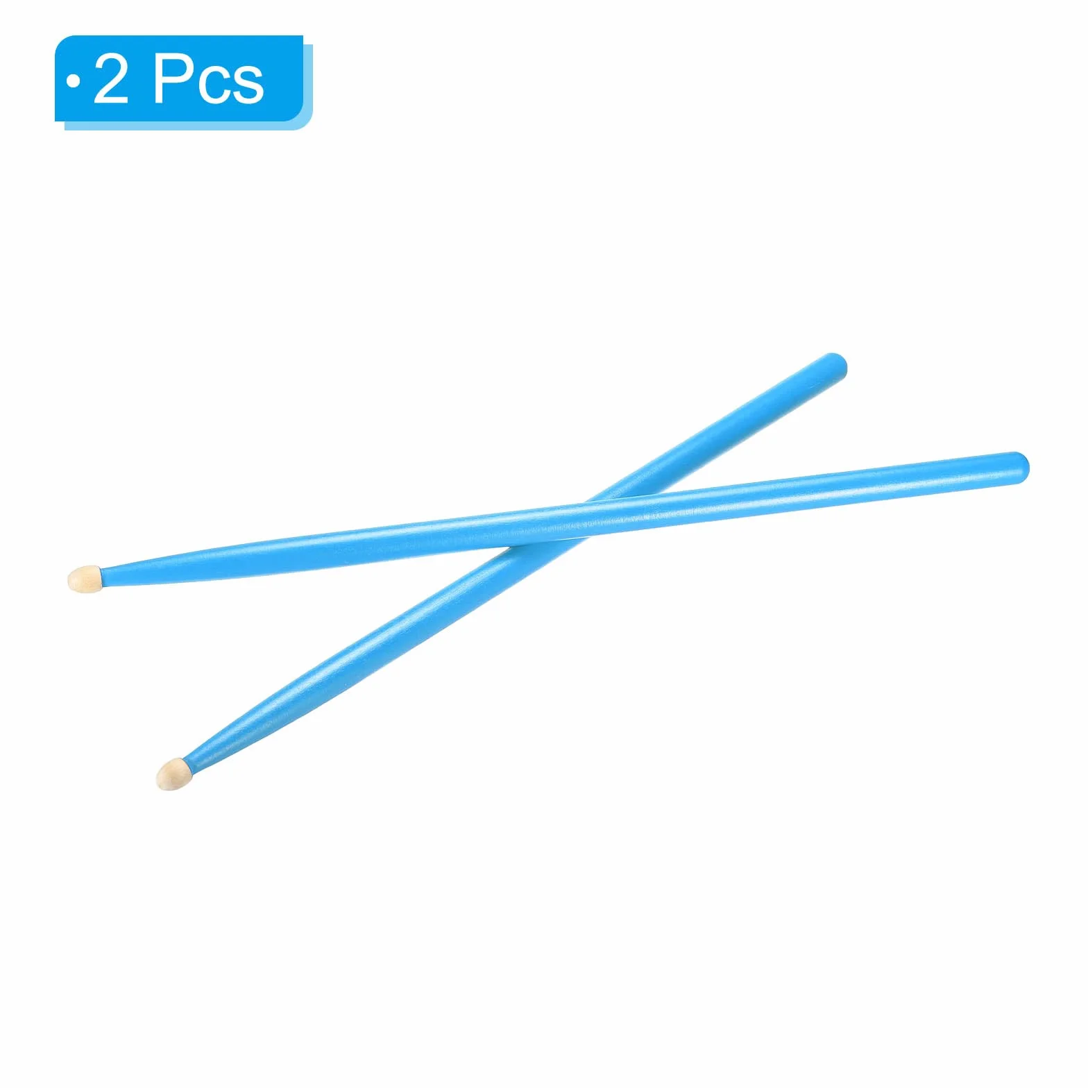 PATIKIL Klonowe drewniane pałeczki perkusyjne antypoślizgowy kij perkusyjny 7A niebieski 1 para do perkusji instrumentu muzycznego