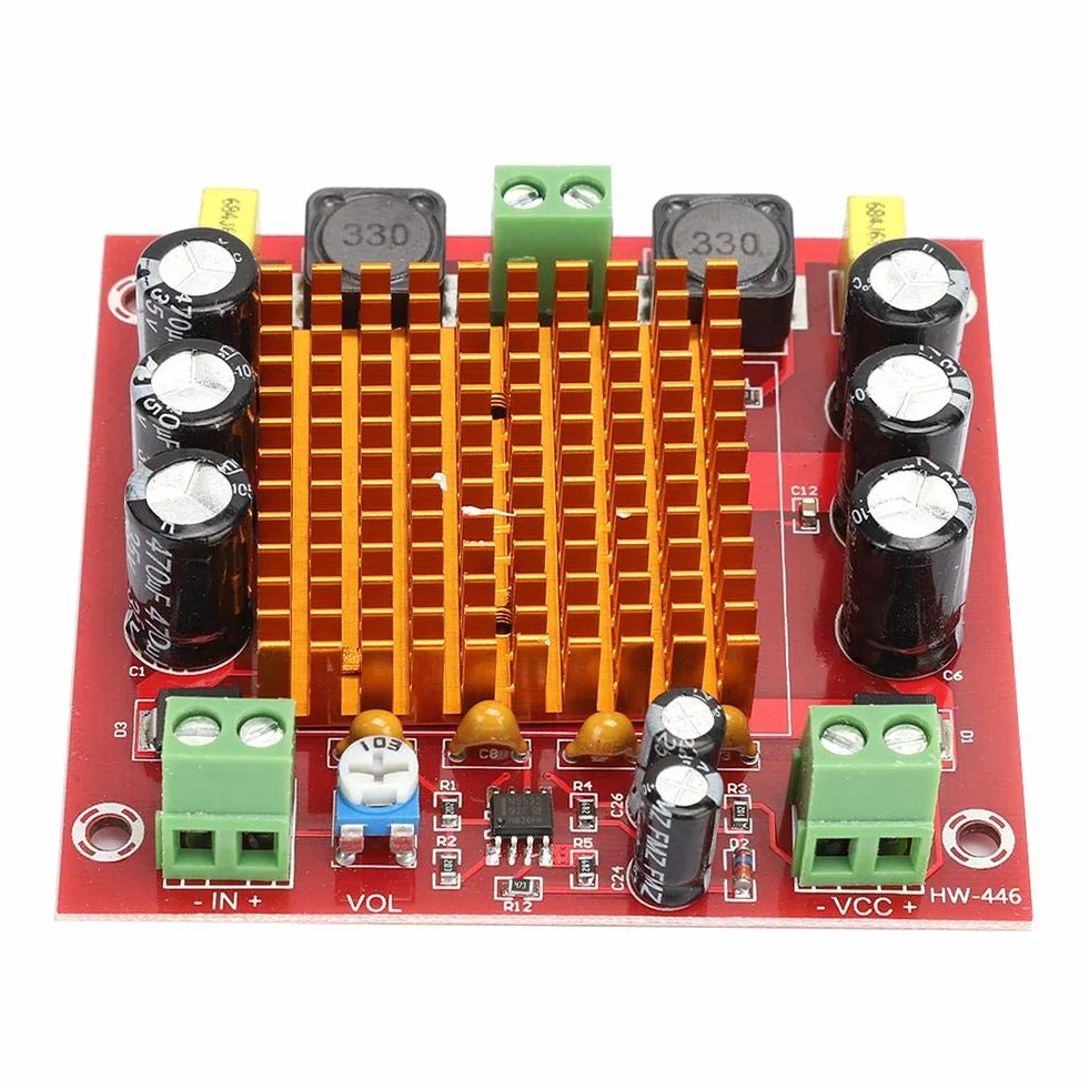 Wendry Płytka wzmacniacza, HW-446, jednokierunkowa płytka wzmacniacza 150 W, cyfrowa płyta wzmacniacza audio z chipem TPA3116DA, wytrzymała i trwała