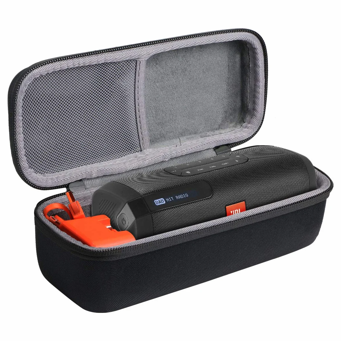 co2CREA twarde etui podróżne do przechowywania do przenośnego radia Bluetooth JBL Tuner 3, tylko etui, Czarny, Case for Tuner 2