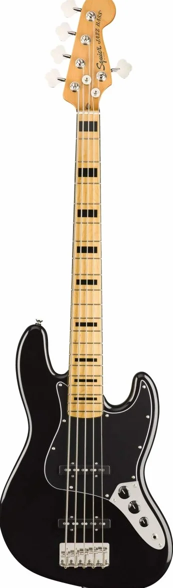 Squier by Fender Classic Vibe '70s Jazz Bass V, gitara basowa, klonowa podstrunnica, czarna