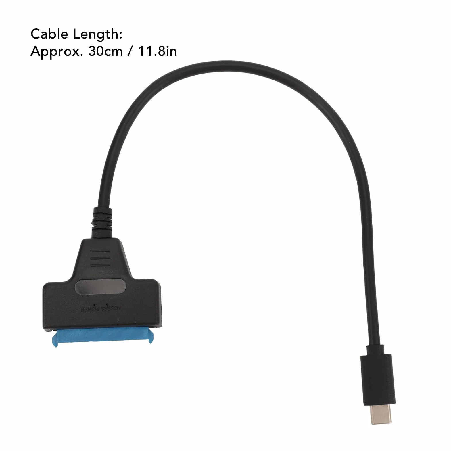 Kabel SATA na USB 3.1 Typu C, Kabel USB C 3.1 do 2,5 Cala SATA SSD/HDD, Adapter Zewnętrznego Dysku Twardego do 2,5-calowego Dysku SSD SSD, Obsługa UASP, Kabel 30 Cm