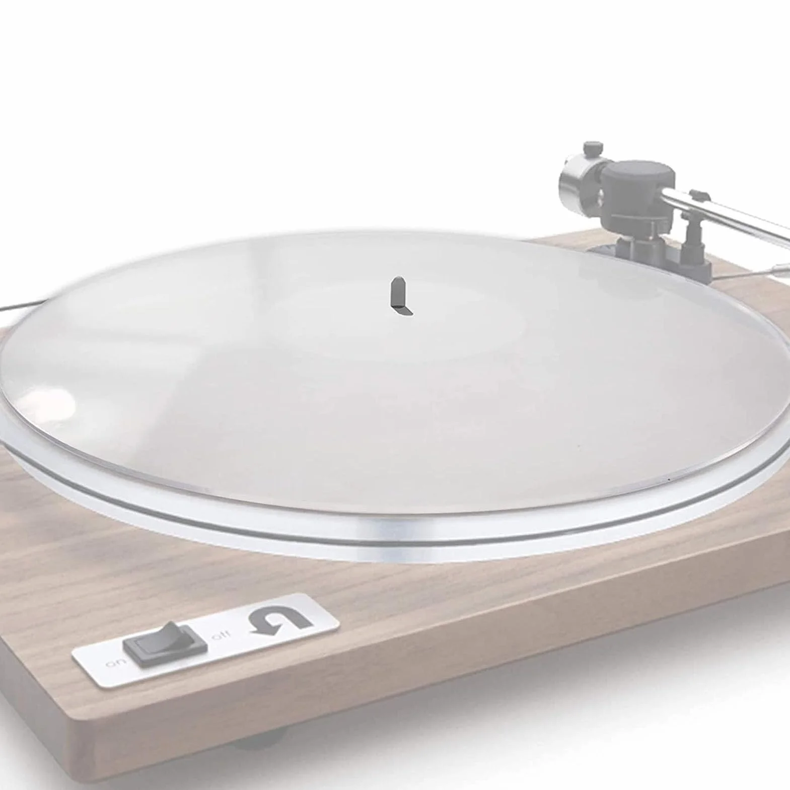 Przezroczysta Akrylowa Mata Gramofonowa, Nagrywa Slipmat Gramofonowy, Redukuje Statyczny Slipmat Hałasu Kurzu dla 12-calowego Gramofonu w Stylu Vintage (jasne)