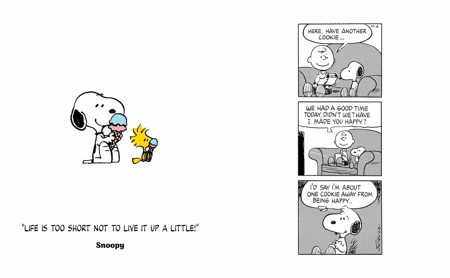 Official Peanuts: The World According to Snoopy: ALL NEW, a gift book of iconic quotes from the comic strips, celebrating 75 years of Peanuts!