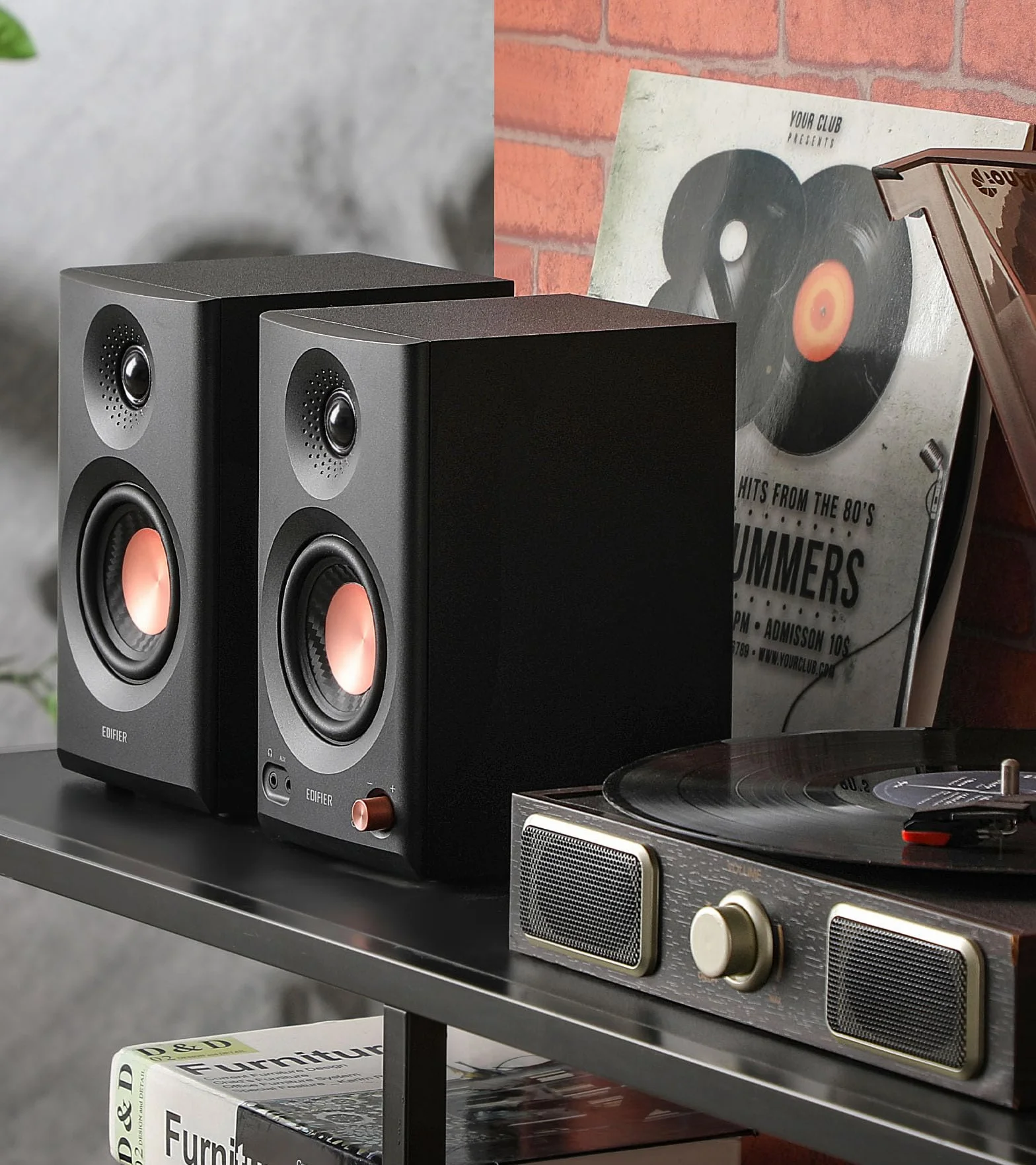 Edifier MR3 - Kompaktowe głośniki Studio 2.0, Hi-Res Audio, Bluetooth V5.4, sterowanie fizyczne, RCA, AUX, aplikacja mobilna, 2x18W, czarny