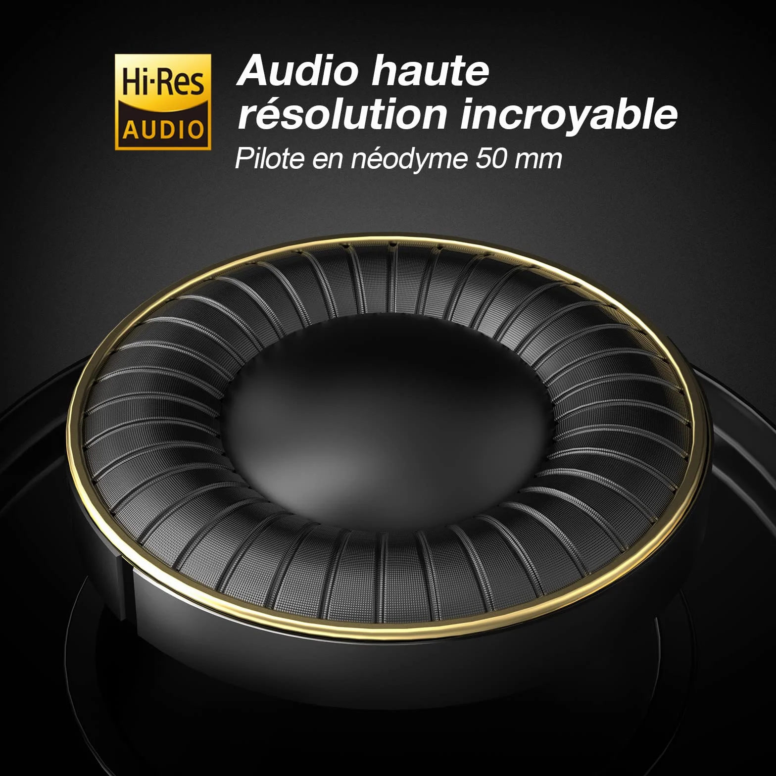 OneOdio Słuchawki nauszne HiFi z kablem, Share-Port, duży sterownik 50 mm, białko-skórzane nauszniki do DJ-ów, podcastów, nagrywania, monitora, bez adaptera, zamknięte słuchawki studyjne