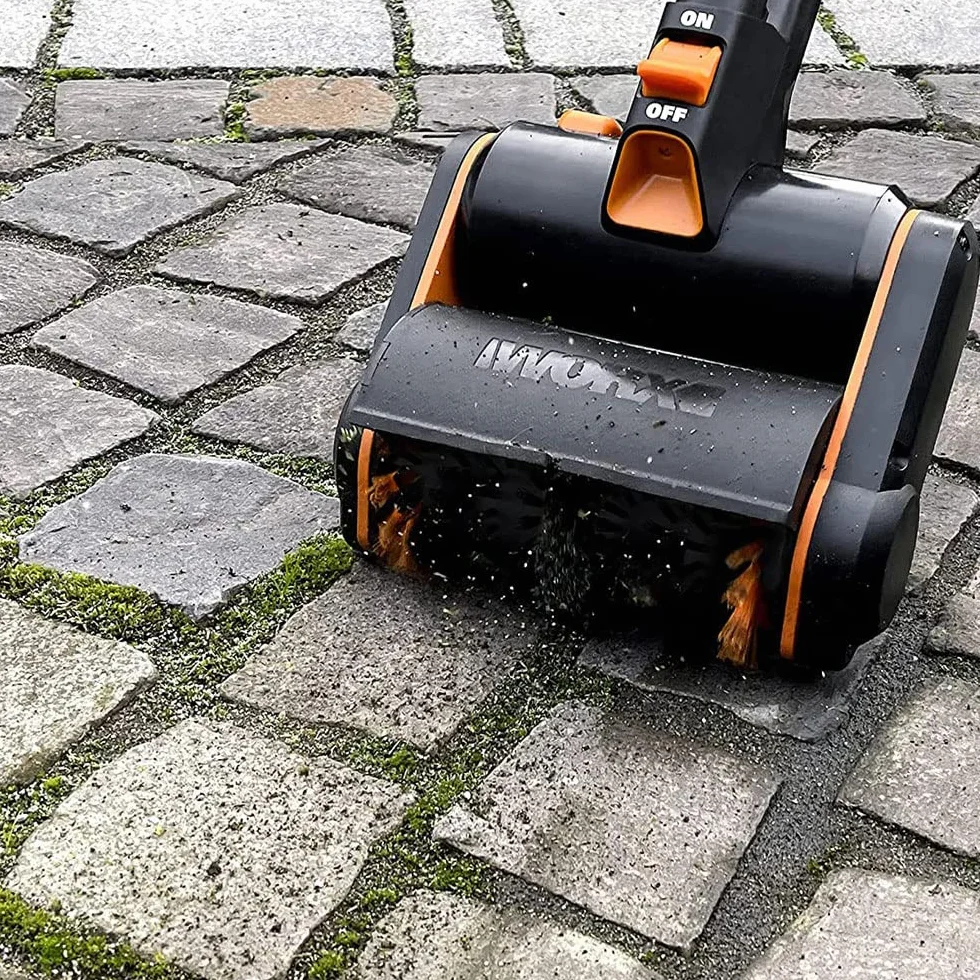 WORX WA0293 szczotka do fug z twardego drutu strumieniowego do akumulatorowego czyszczenia powierzchni WG441E, nadaje się do czyszczenia fug i chwastów, oryginalna część zamienna, łatwy montaż bez