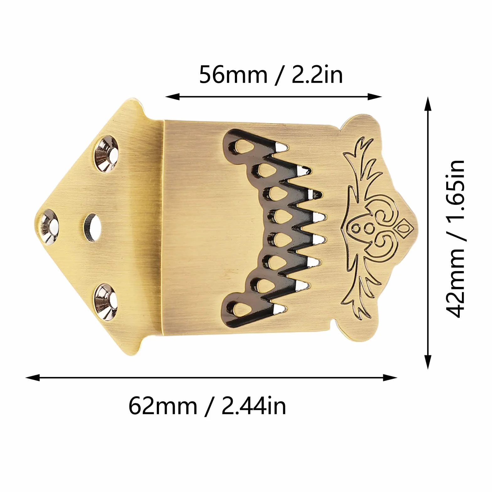 8 Strunowy Końcówka Mandoliny Wzór z Piór Metalowy Brązowy Kolor Końcówka Mandoliny część Zamienna Akcesoria do Instrumentów