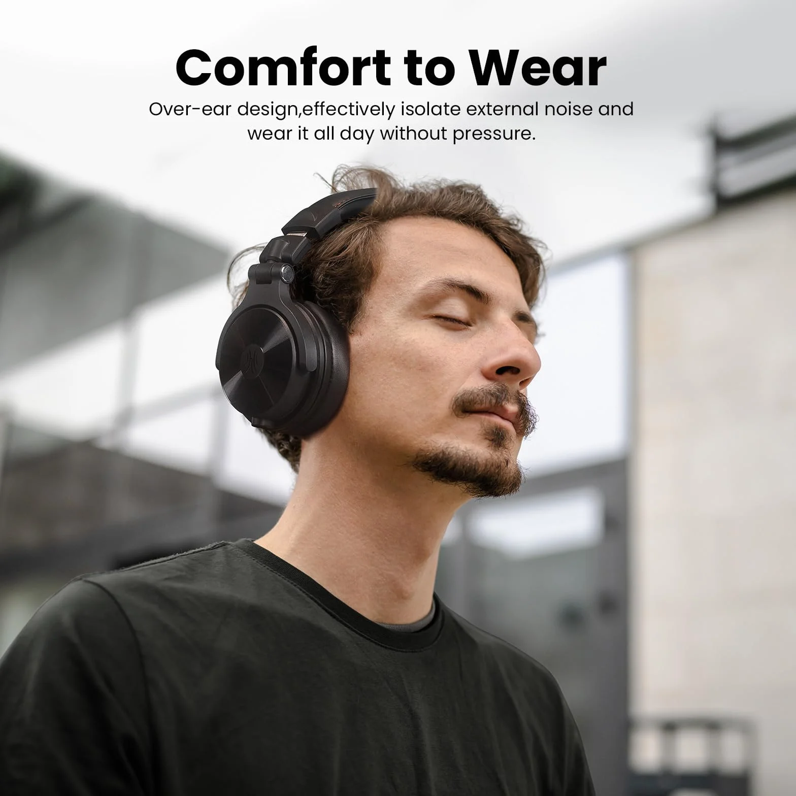 OneOdio Studio Max 1 Bezprzewodowy zestaw słuchawkowy Bluetooth DJ, 120 h autonomii, Hi-Res/LDAC, niskie opóźnienie 20 ms, połączenie Dongle/Bluetooth/6,35 mm/3,5 mm do nagrywania podcastów, gitary